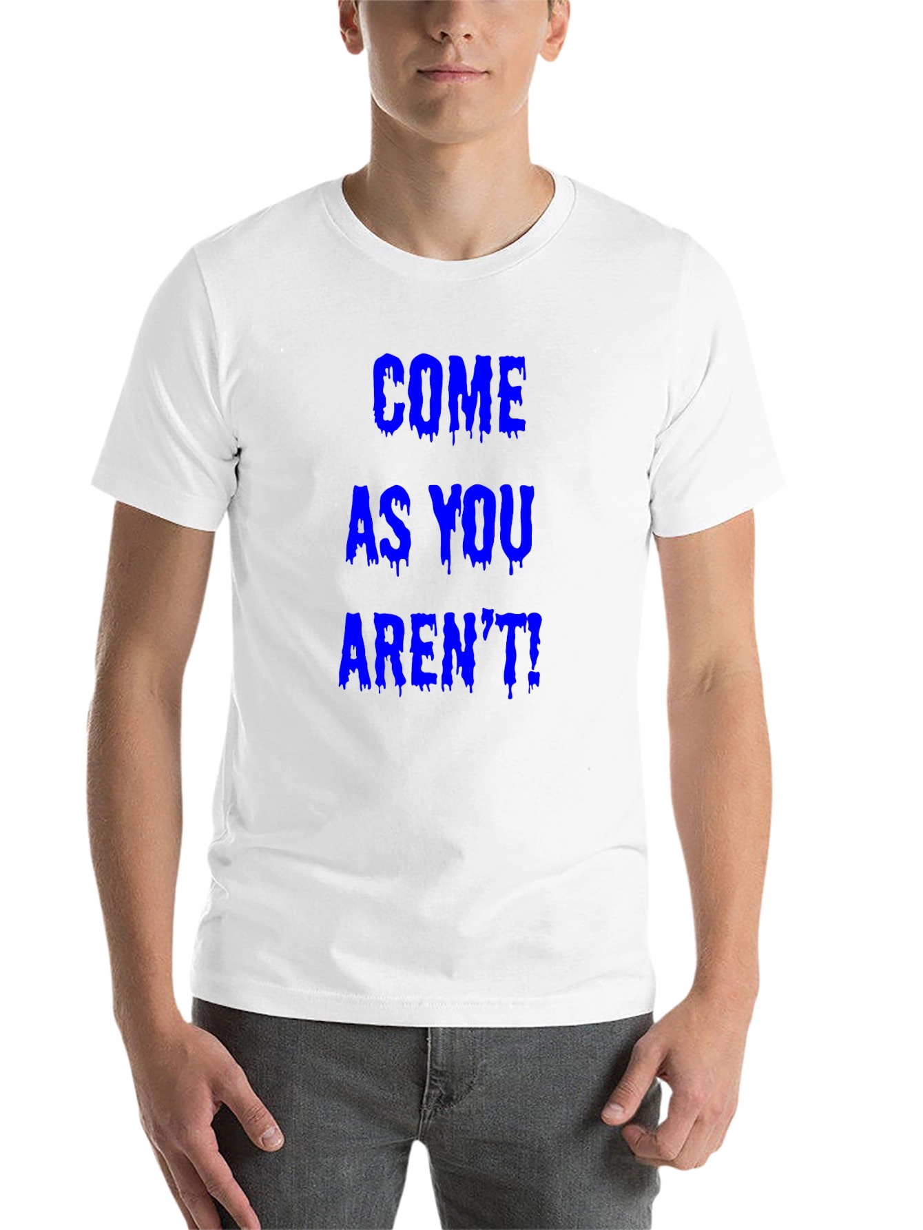 Black Come As You Aren't! Graphic Tee view 14