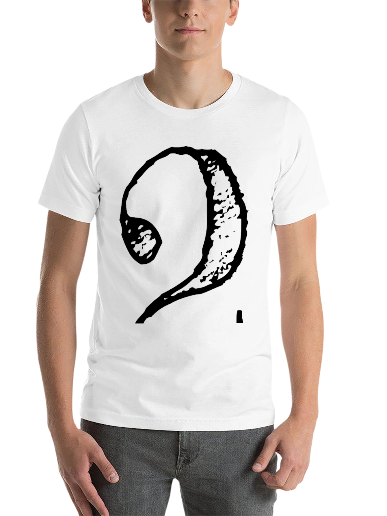 Black Abstract Graphic Print Black T-Shirt view 14