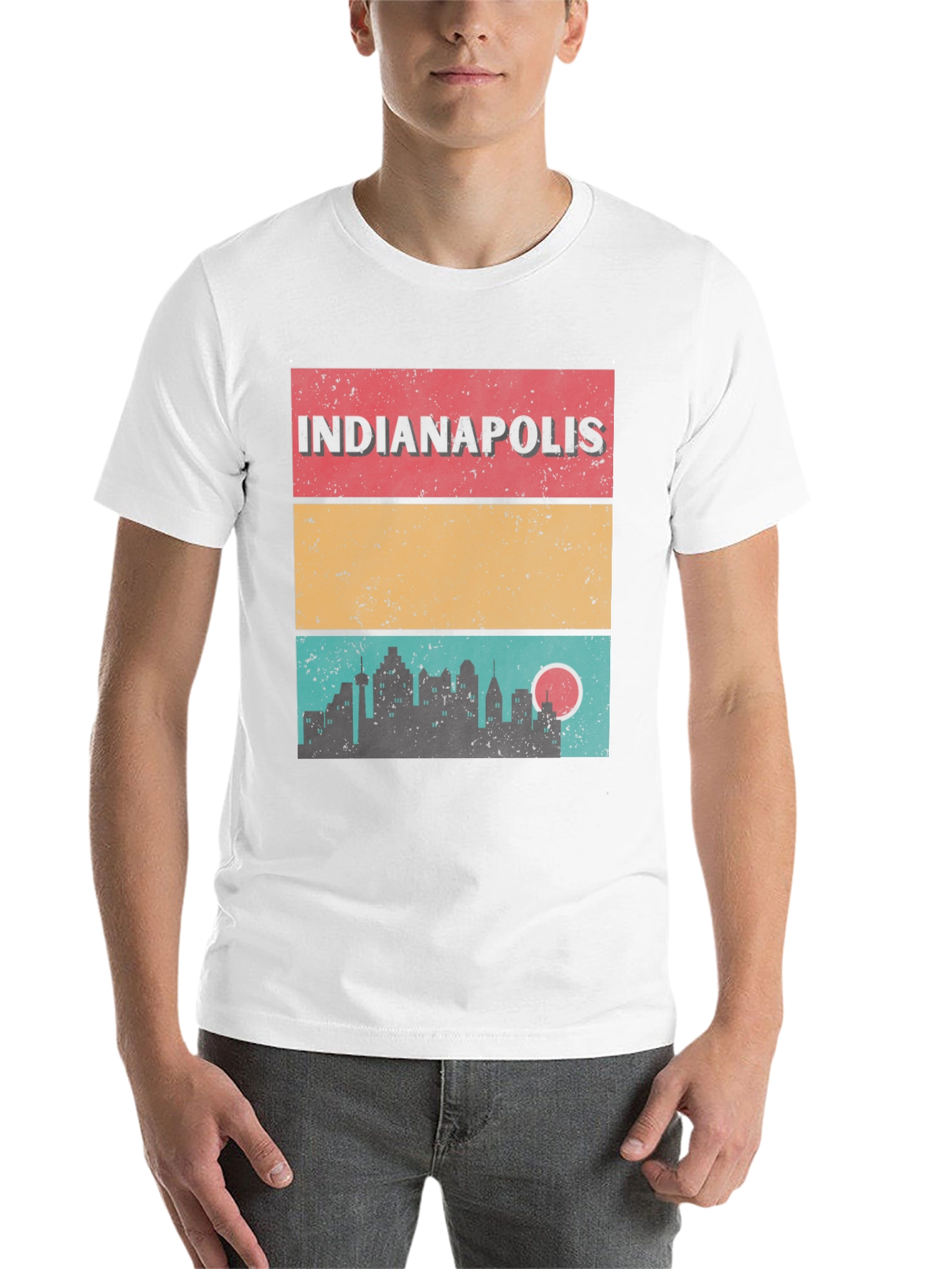 Black Indianapolis Skyline Graphic T-Shirt view 14