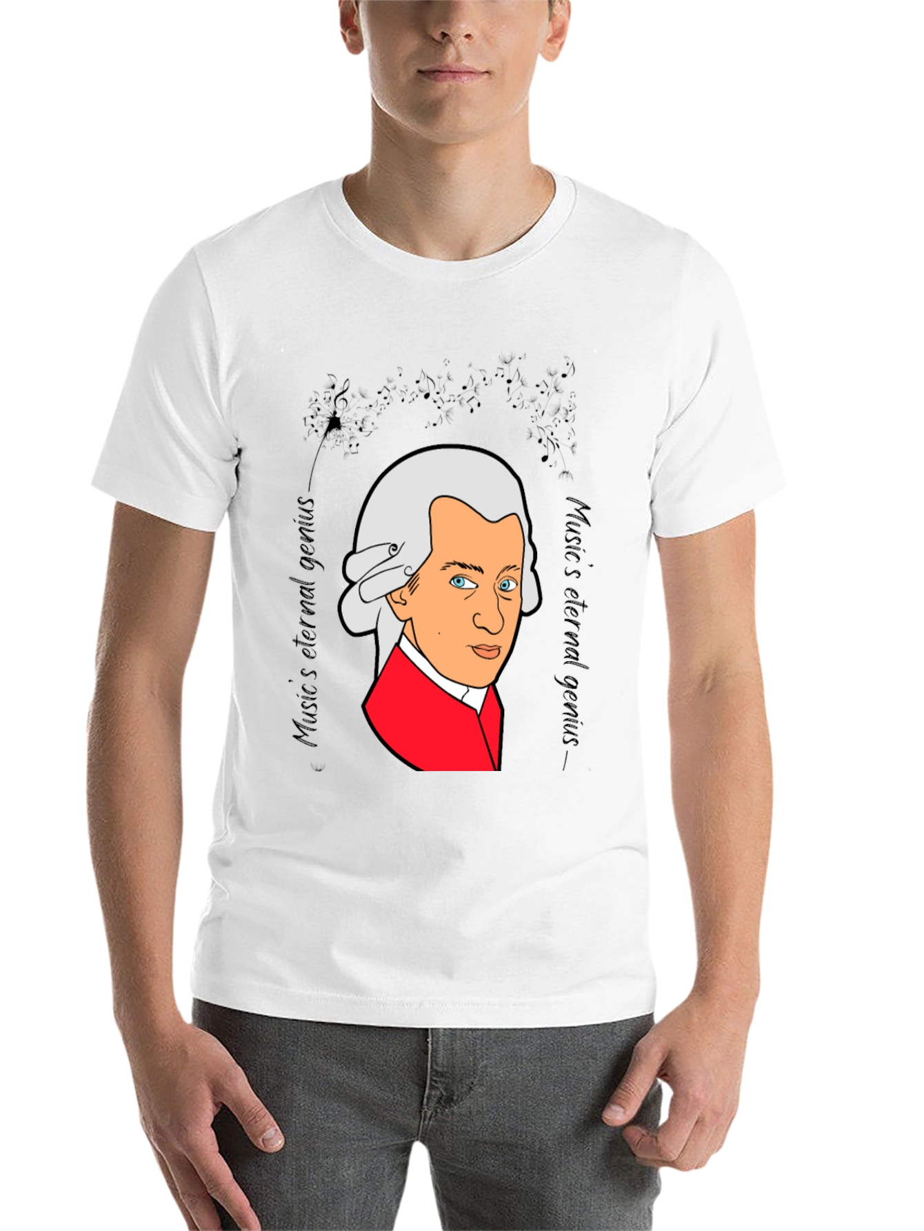 Black Mozart Music Genius Black T-Shirt view 14