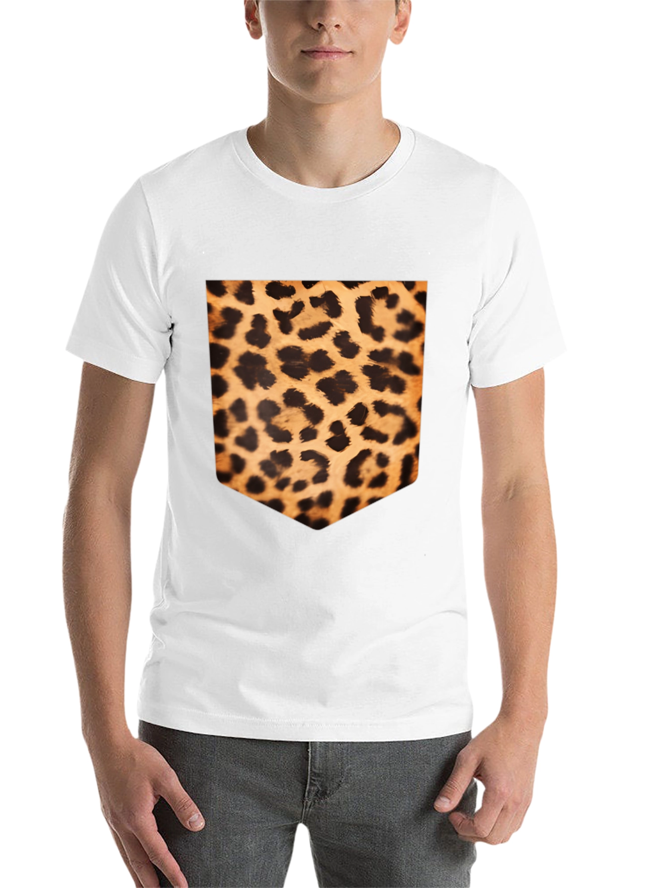 Black Leopard Print Pocket Tee view 14