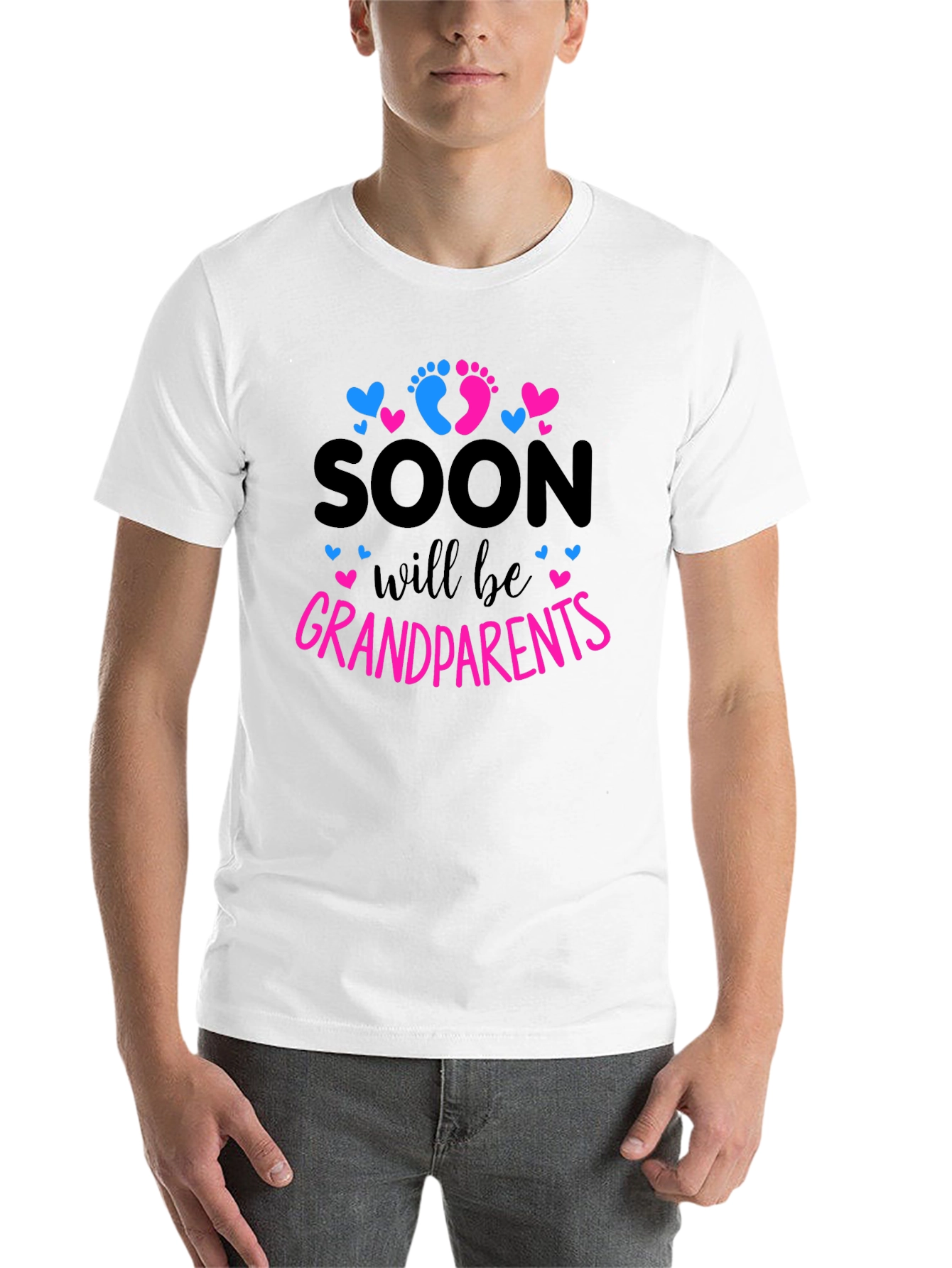 Black Soon to be Grandparents Baby Reveal T-shirt view 14