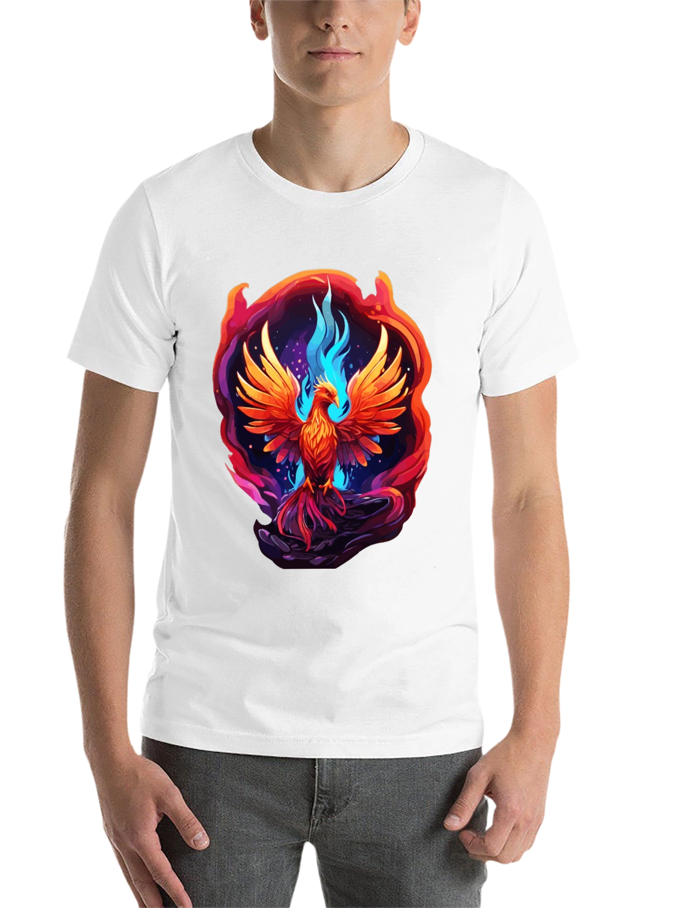 Black Phoenix Rising Graphic T-Shirt - Bold & Unique Design view 14