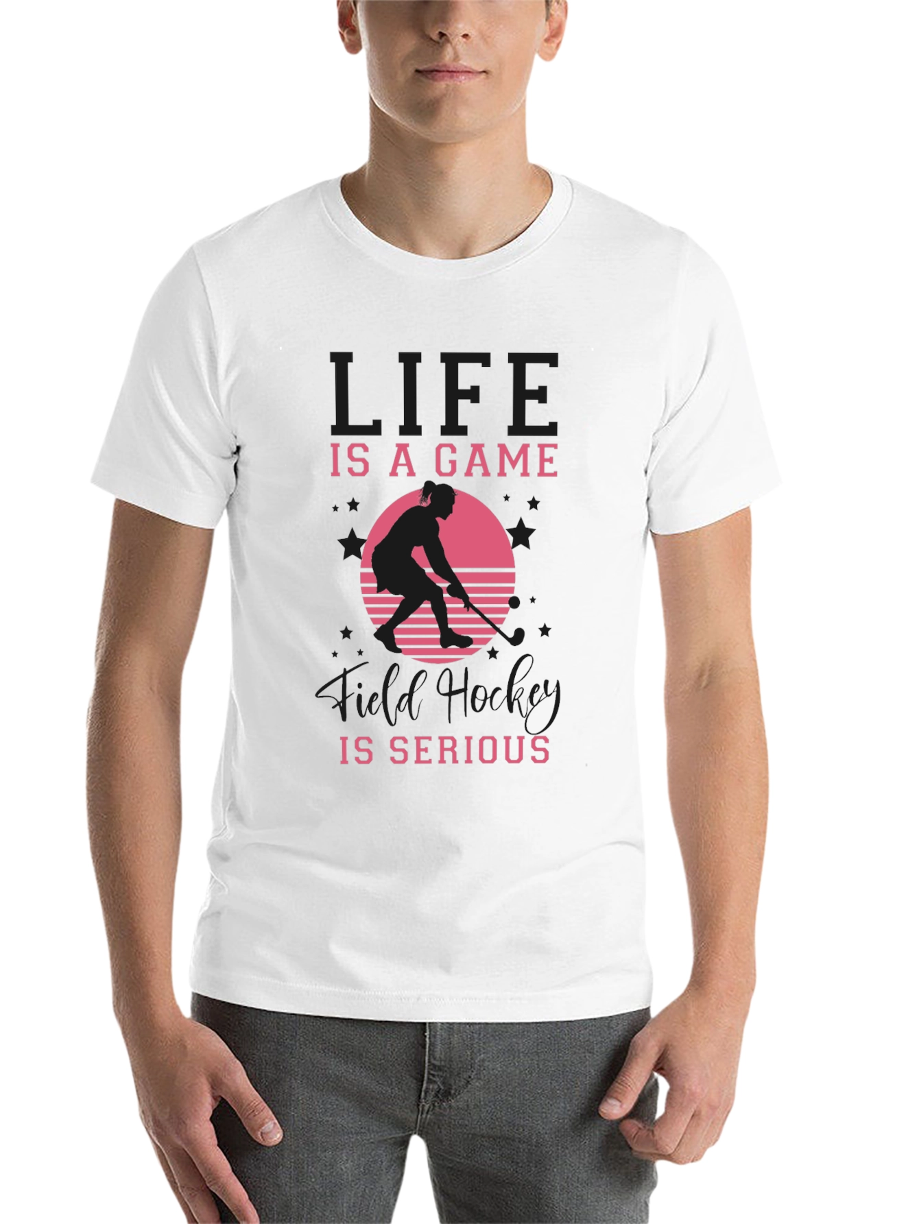 Black Life Is A Game Field Hockey T-Shirt view 14