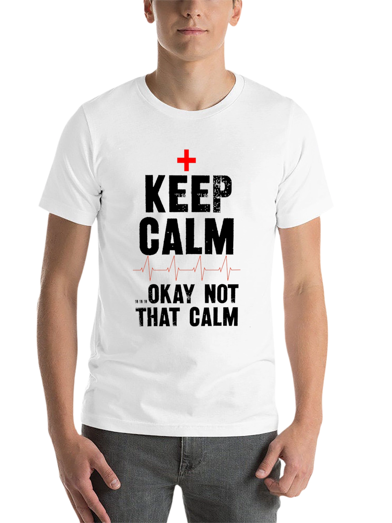Black Keep Calm Nurse T-Shirt - Funny Medical Humor Tee view 14