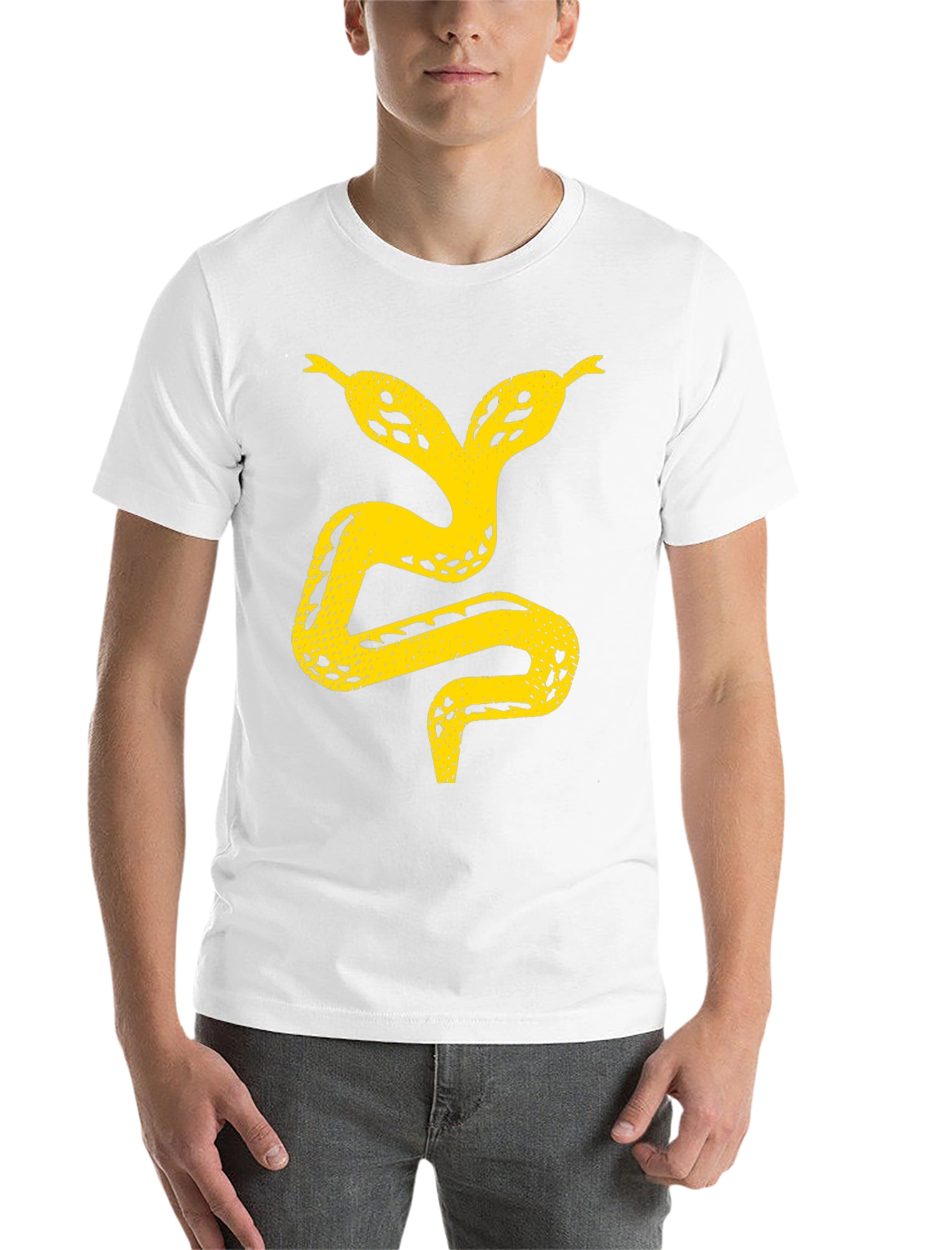 Black Two-Headed Snake Graphic Tee - Black view 14