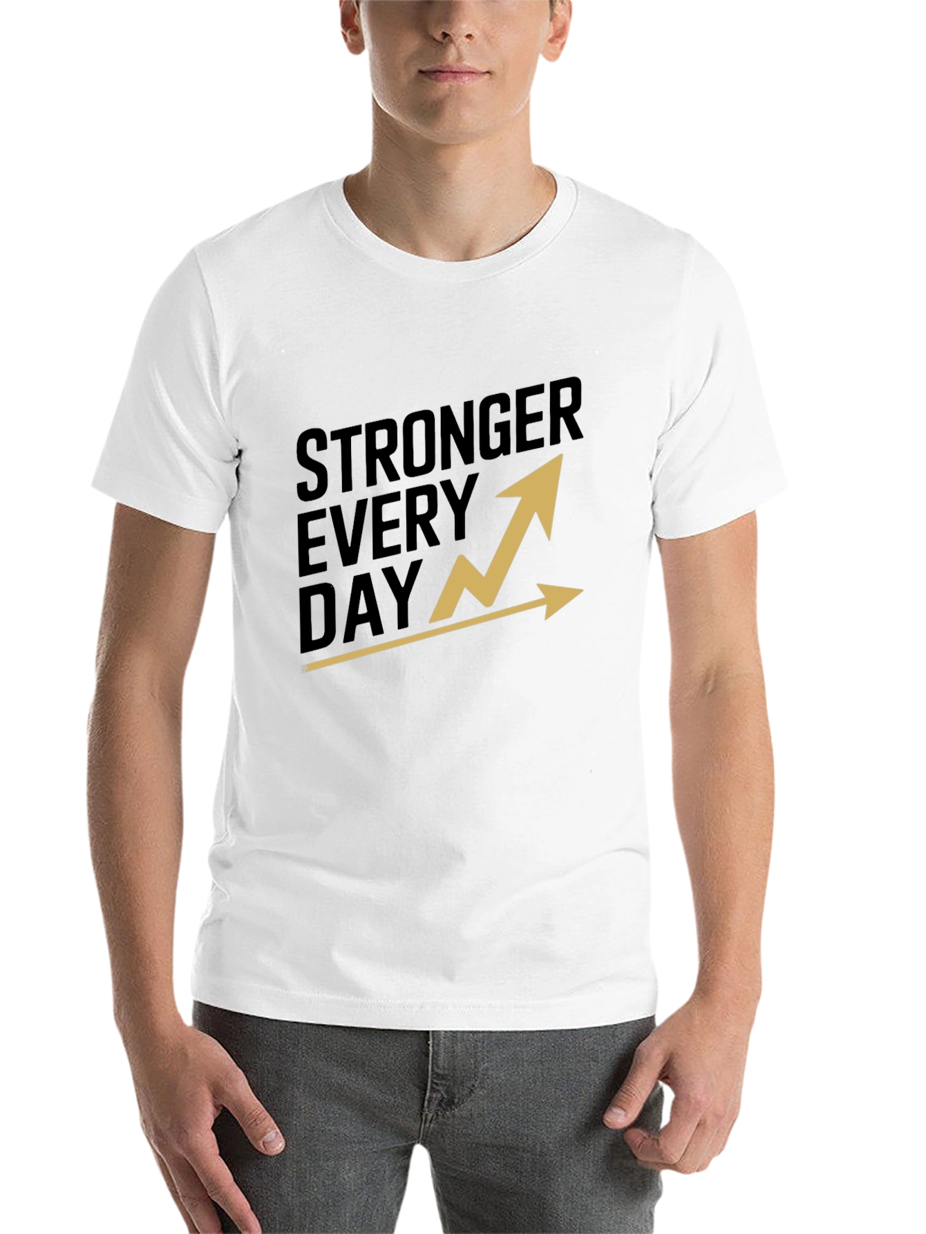 Black Stronger Every Day Graphic T-Shirt - Black view 14