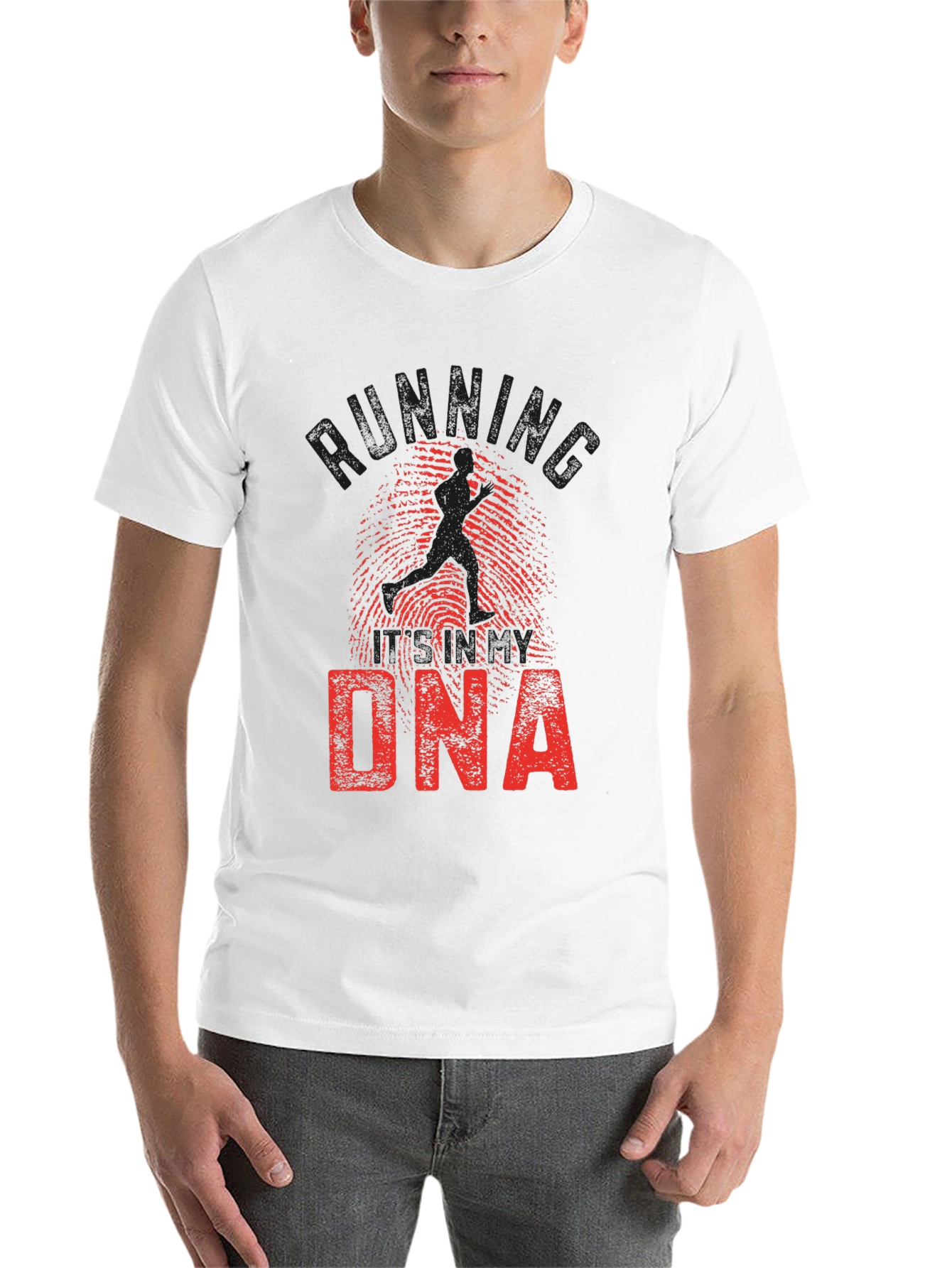Black Running DNA Graphic Print T-Shirt view 14