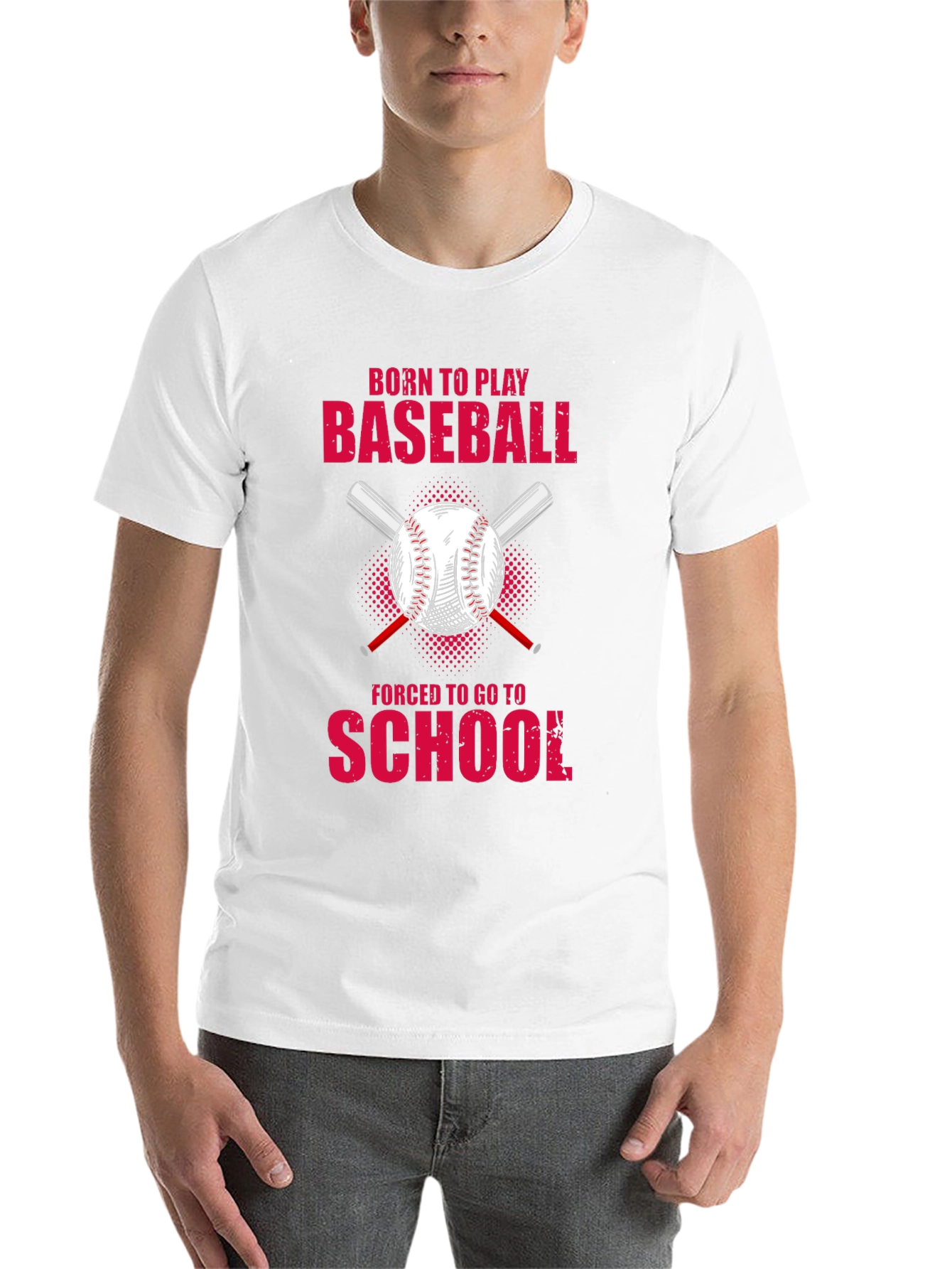 Black Born to Play Baseball T-Shirt view 14