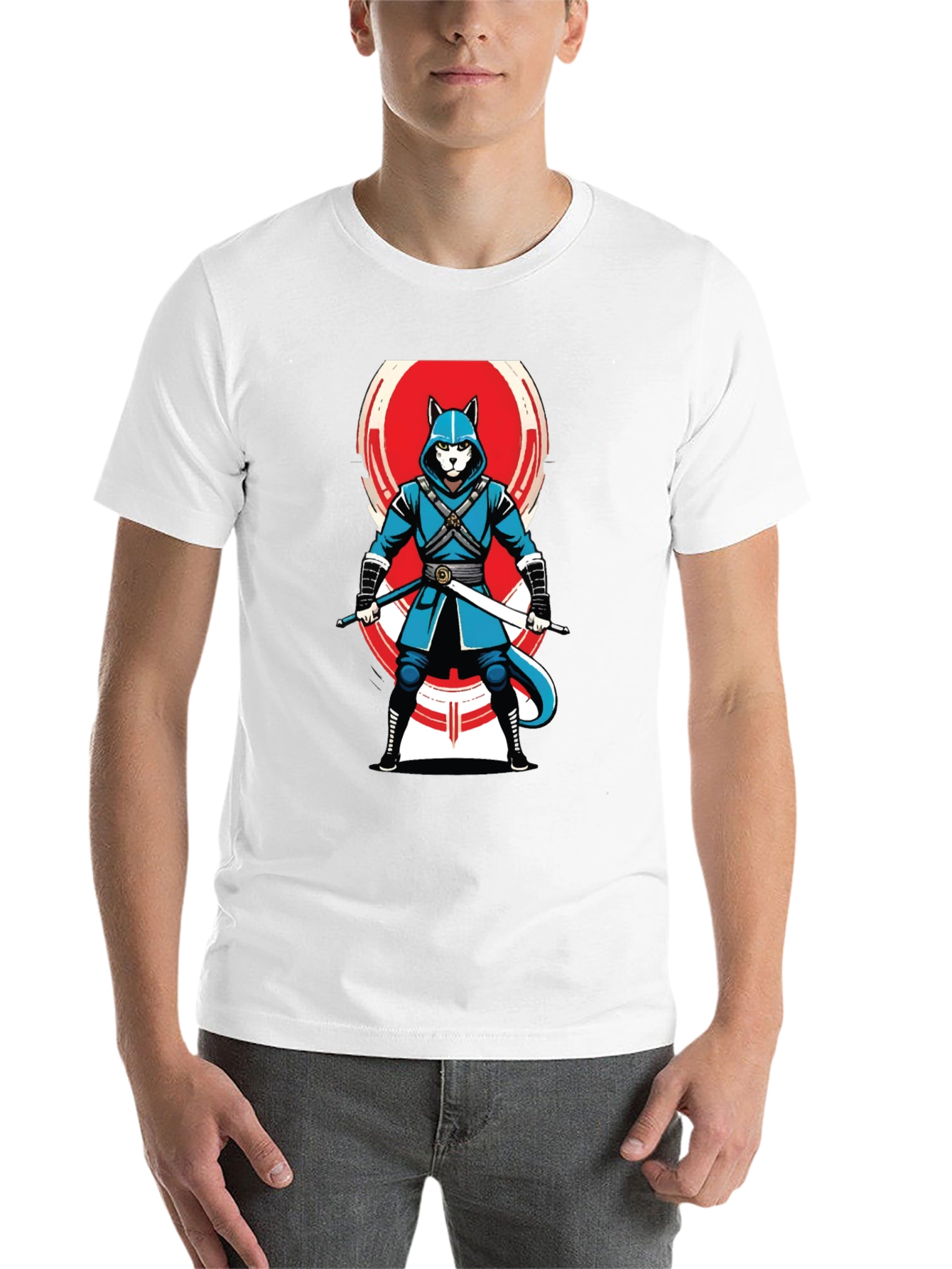 Black Ninja Cat T-Shirt - Cool Graphic Tee for Anime Fans view 14