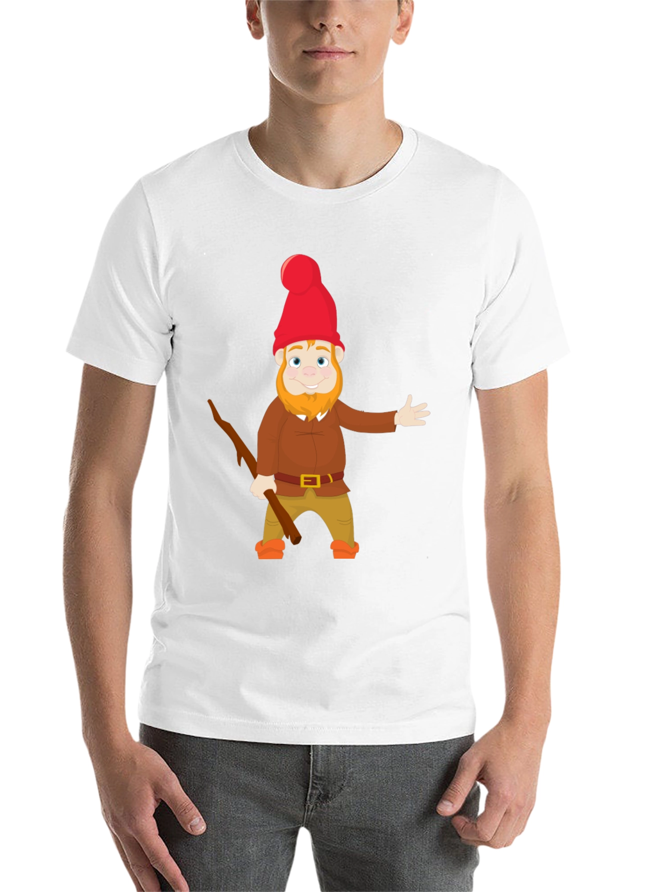 Black Gnome Graphic T-Shirt - Whimsical Cartoon Design view 14