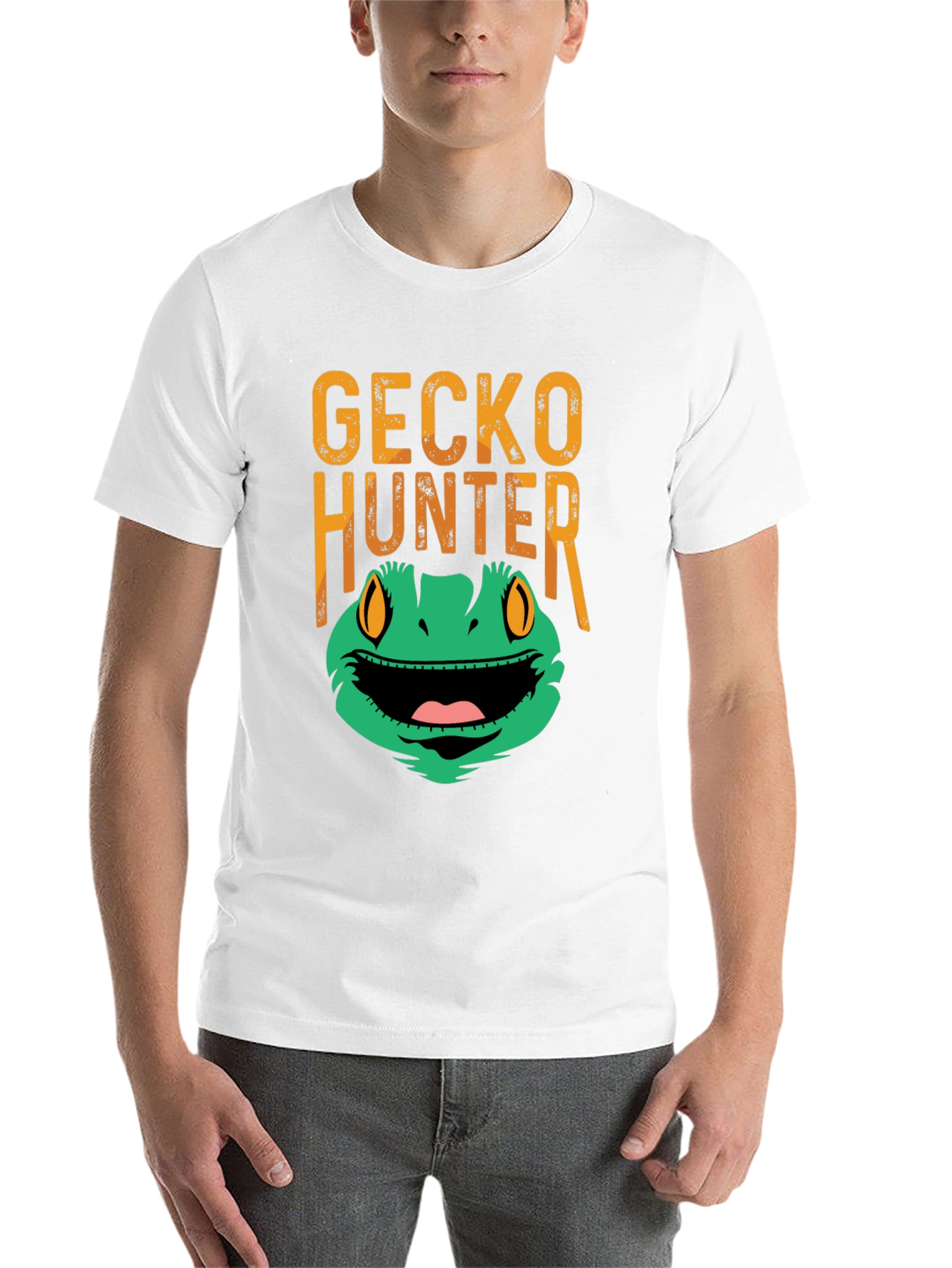 Black Gecko Hunter Funny Graphic Tee view 14