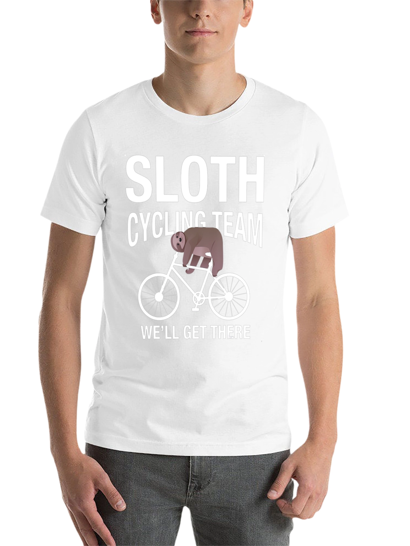 Black Sloth Cycling Team T-Shirt - Funny Novelty Tee view 14