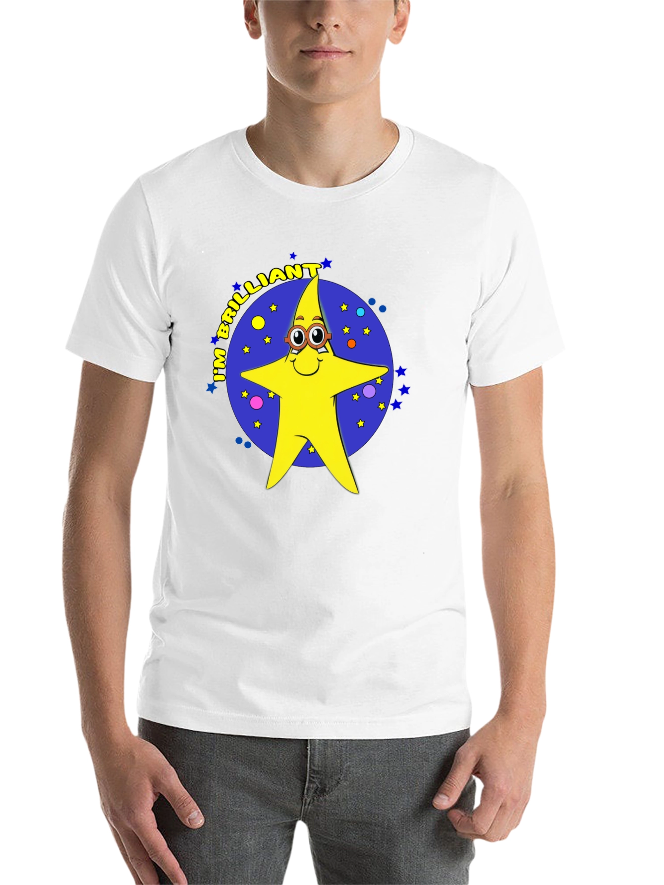 Black Brilliant Star Cartoon Graphic T-Shirt view 14