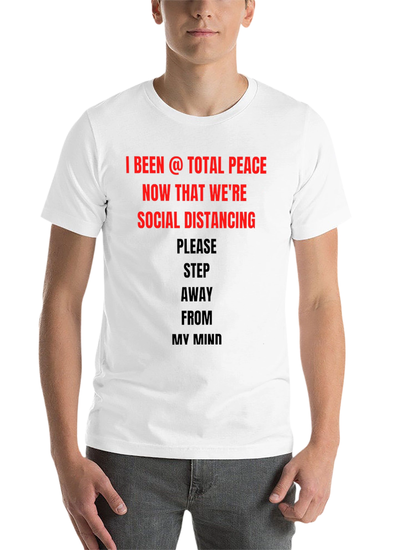 Black Social Distancing Peace T-Shirt - Step Away From My Mind! view 14