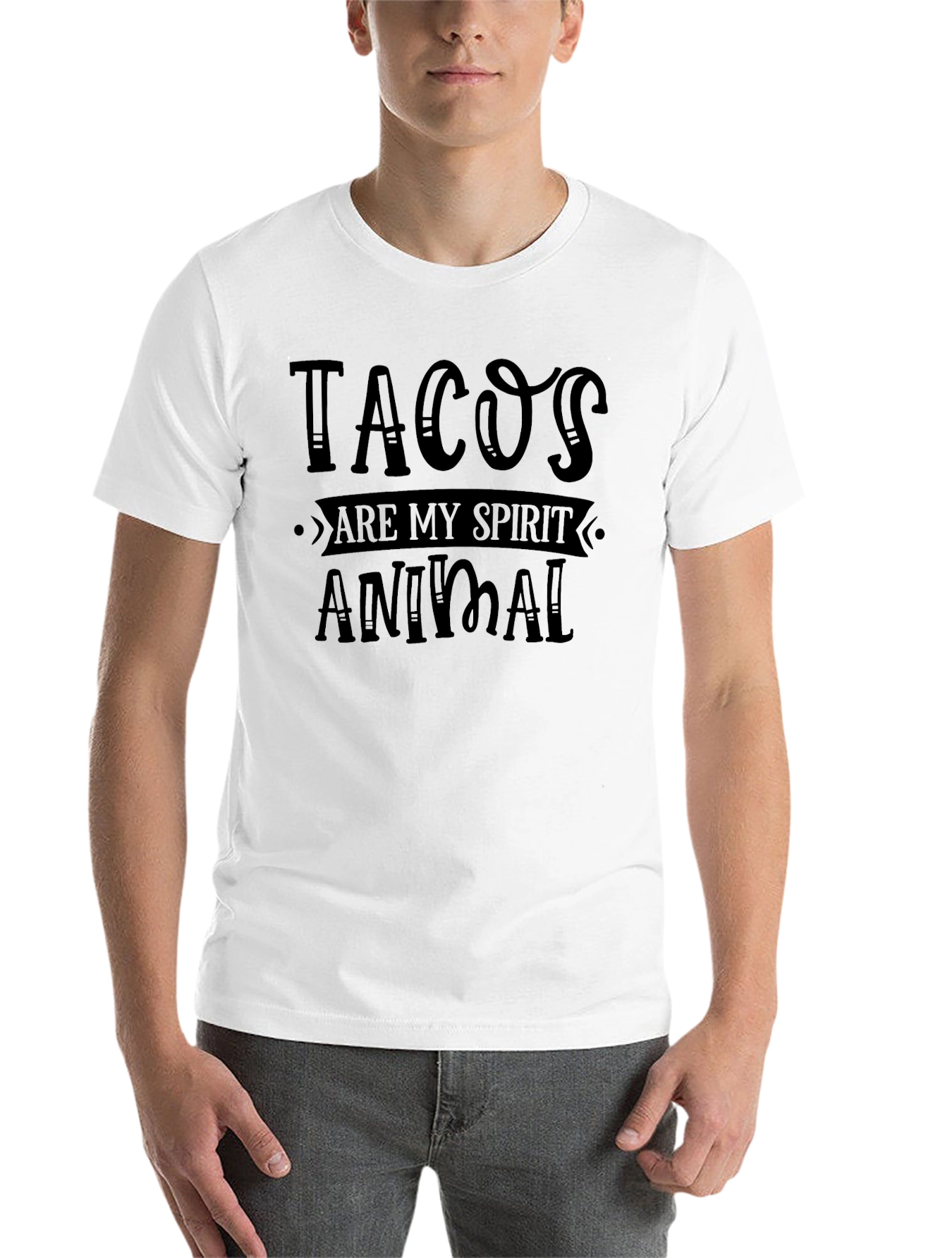 Black Tacos are my Spirit Animal Black Graphic T-Shirt view 14