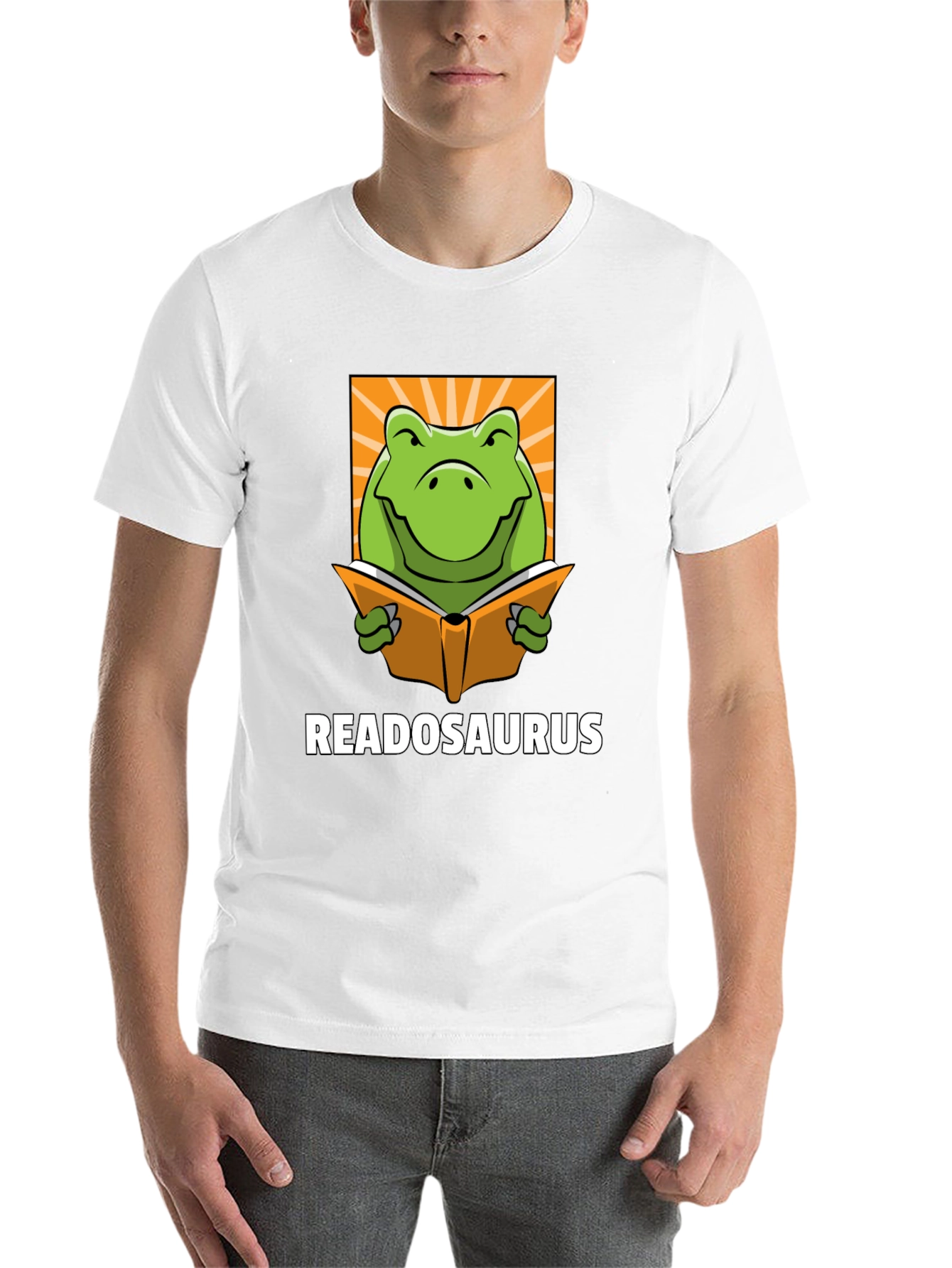 Black Readosaurus Graphic T-Shirt - Book Loving Dinosaur Tee view 14