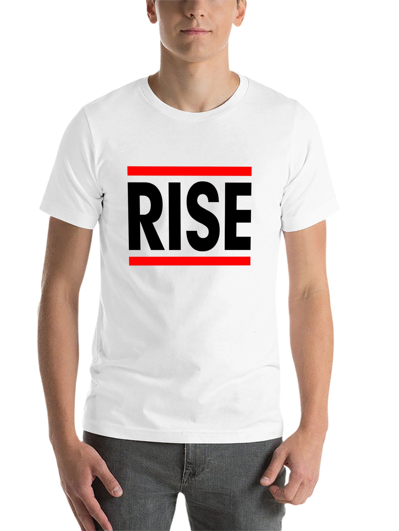 Black Rise Graphic Tee - Bold Statement T-Shirt view 14