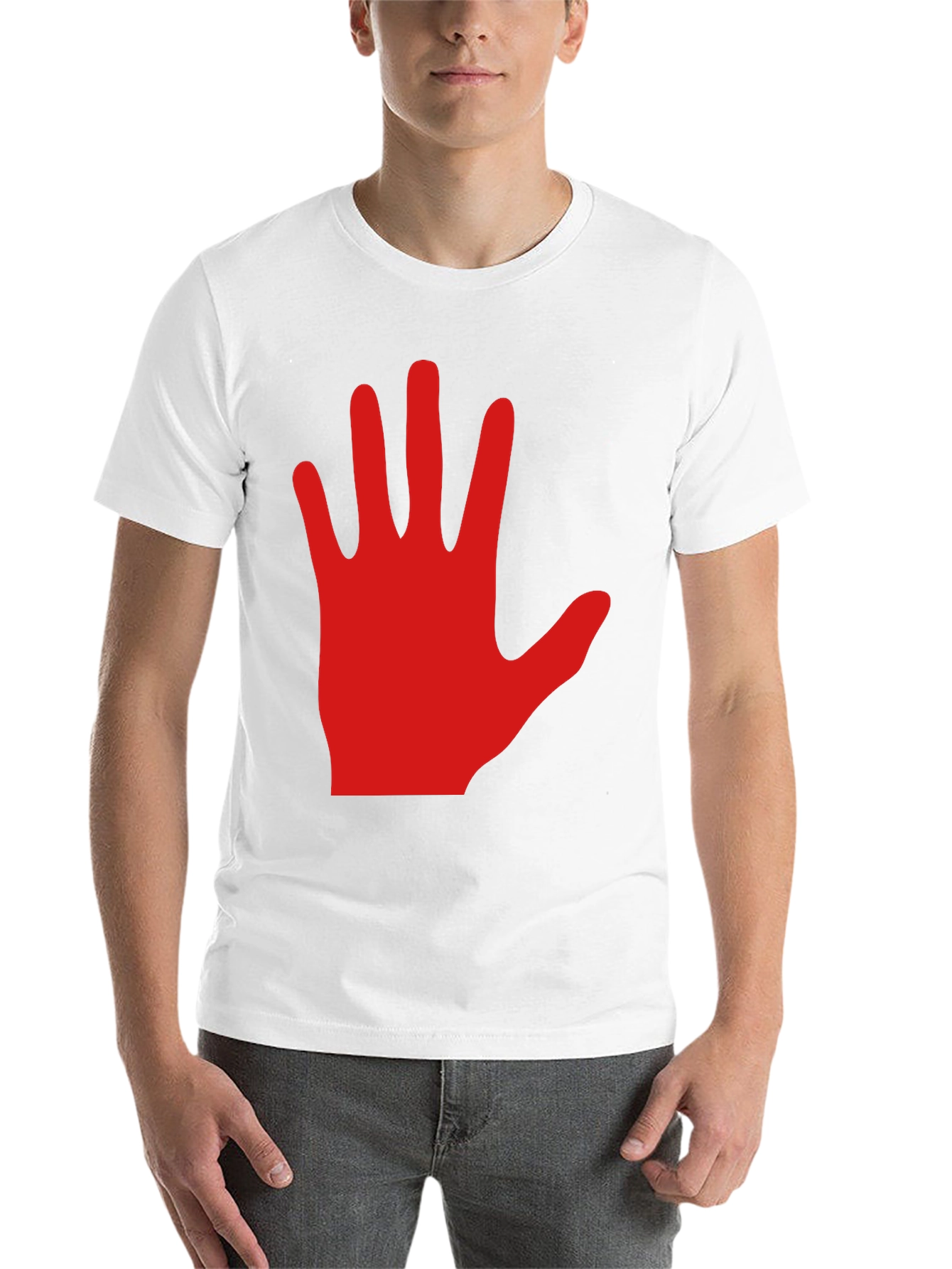 Black Red Hand Graphic Black Tee Shirt view 14