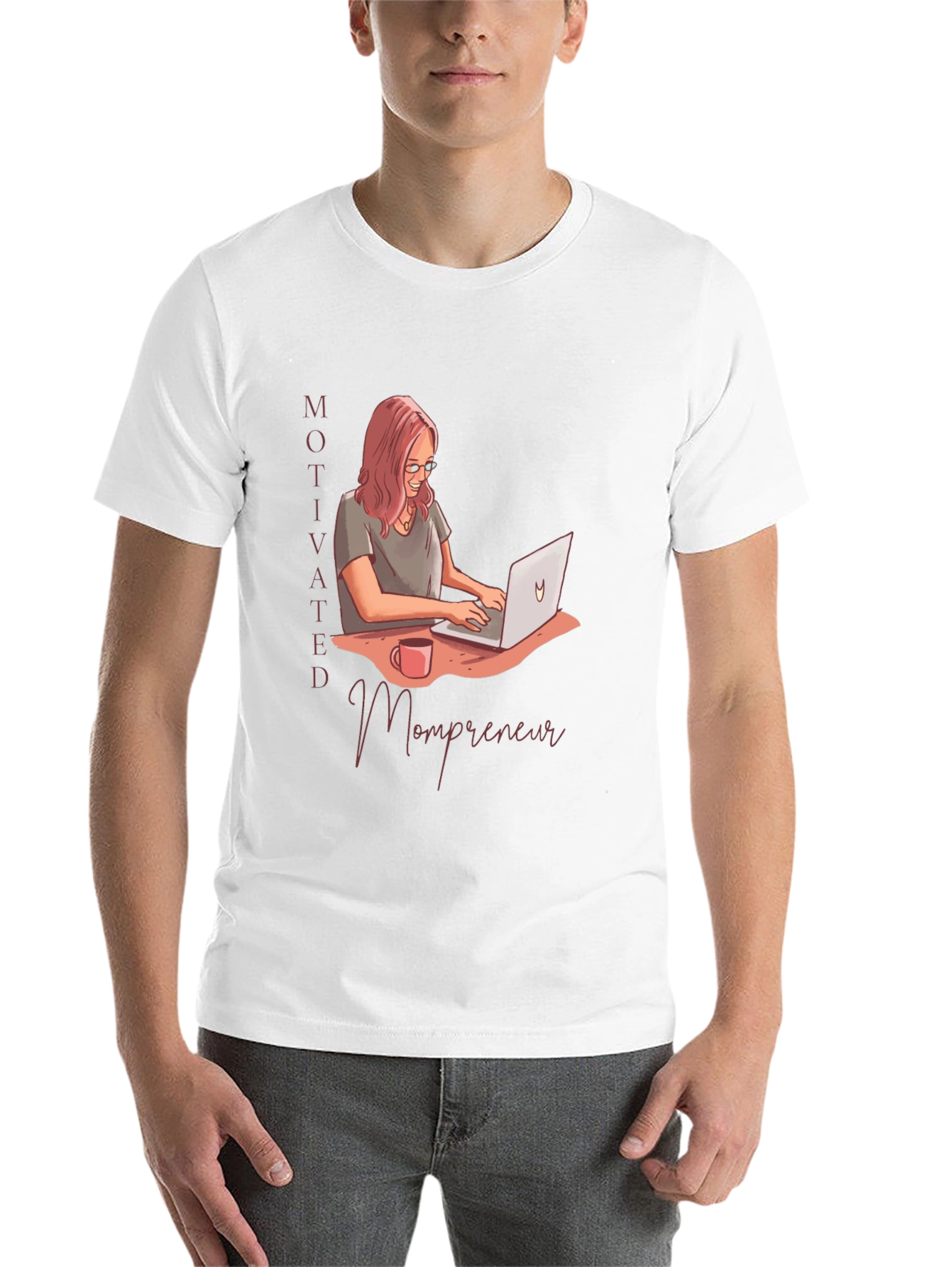Black Motivated Mompreneur Graphic T-Shirt view 14