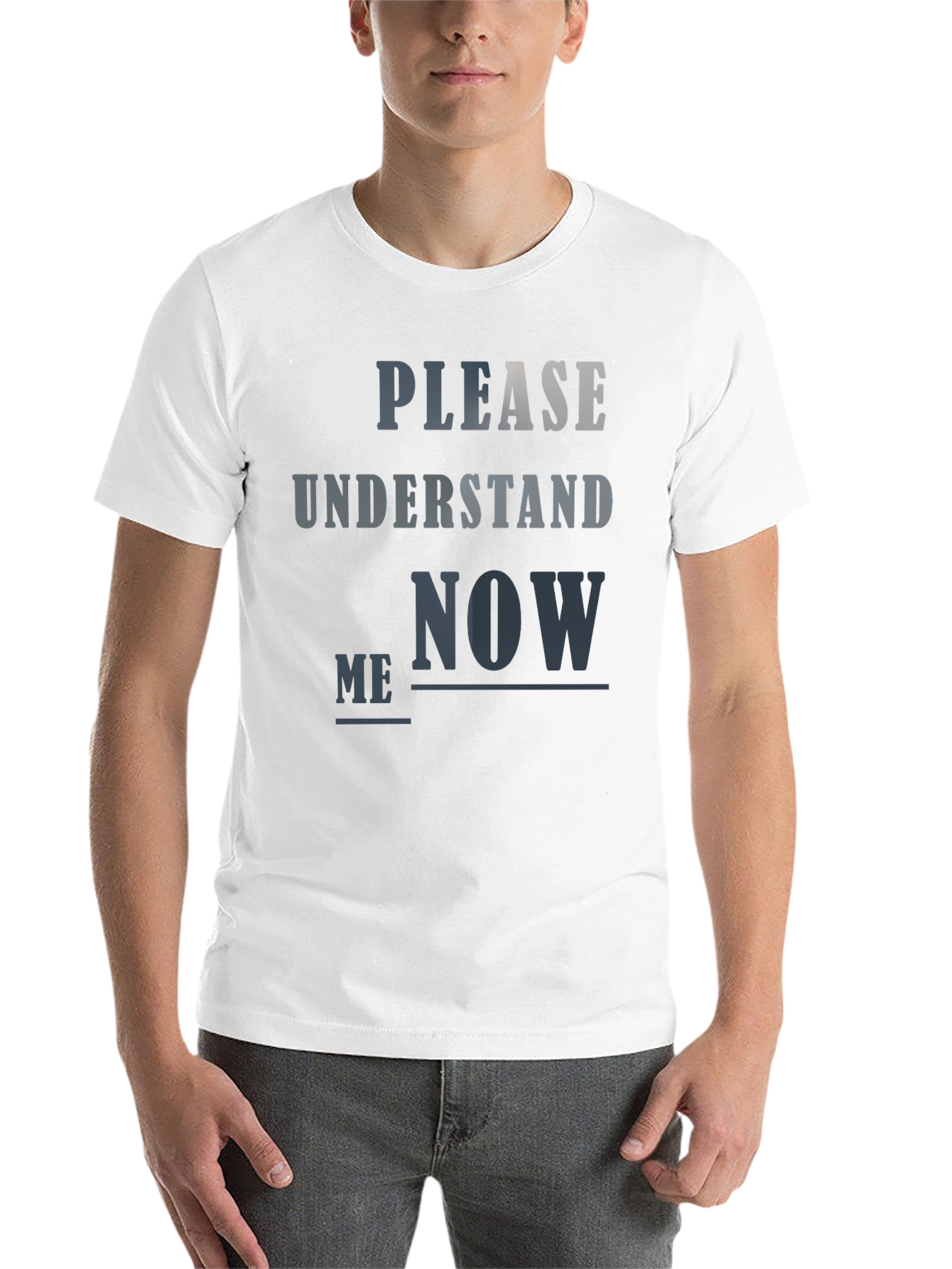 Black Please Understand Me Now T-Shirt view 14