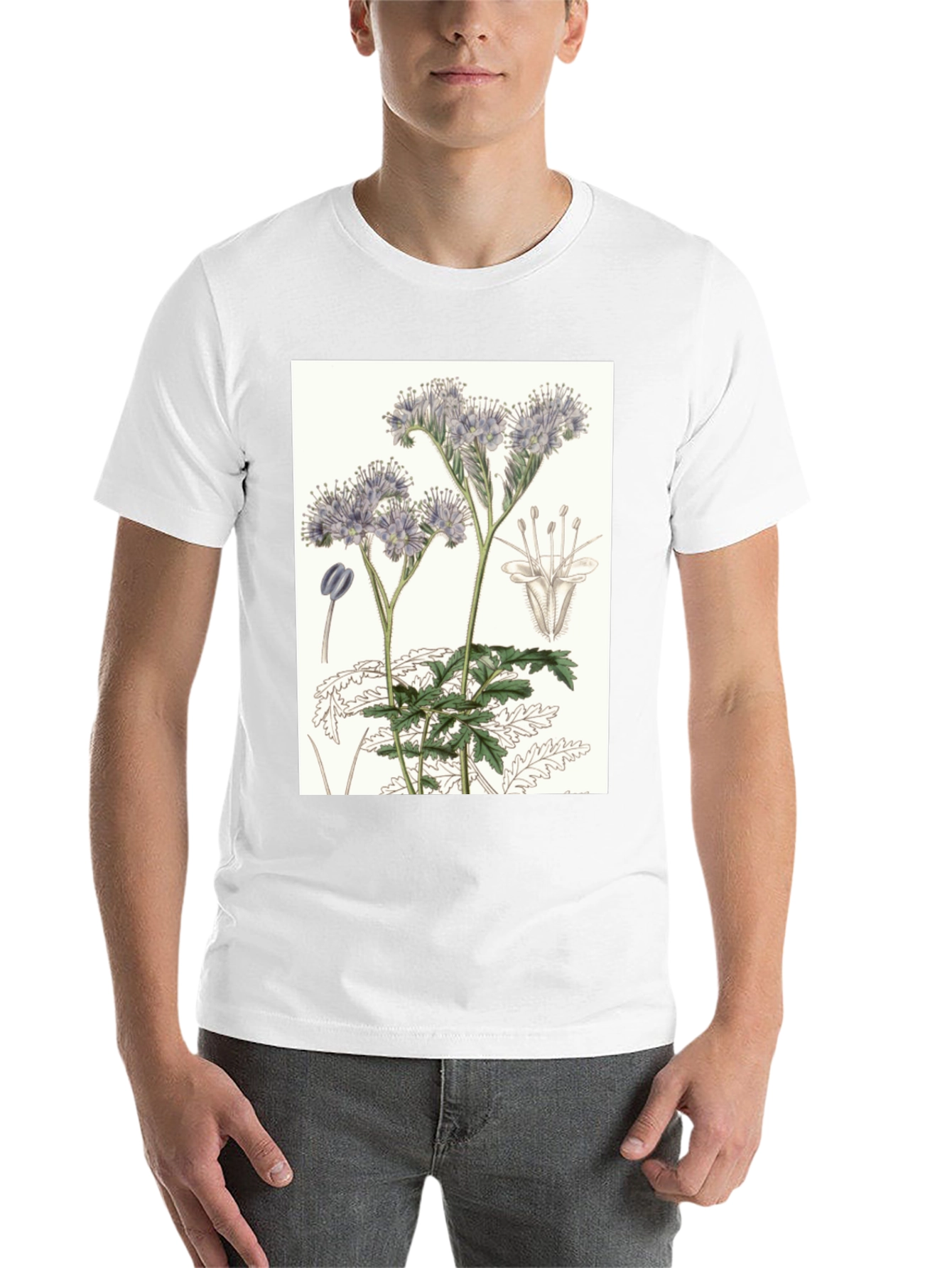 Black Botanical Flower T-Shirt view 14