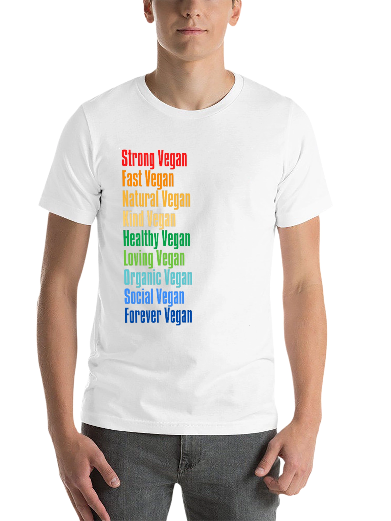 Black Rainbow Vegan Graphic Tee - Black Unisex T-Shirt view 14