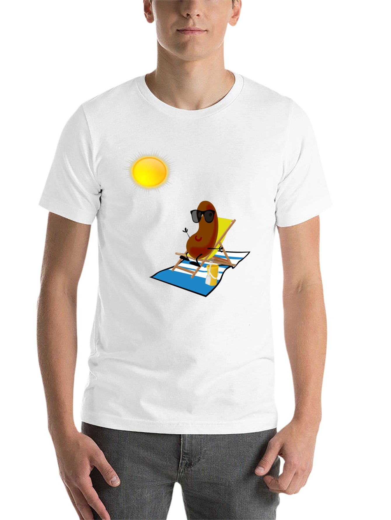 Black Relaxing Bean Graphic T-Shirt view 14