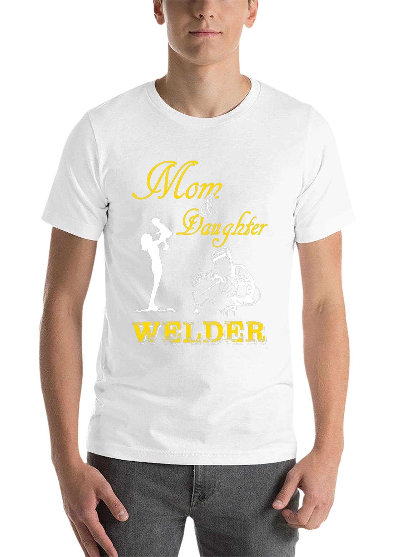 Black Mom & Daughter Welder Graphic Tee - Black view 14
