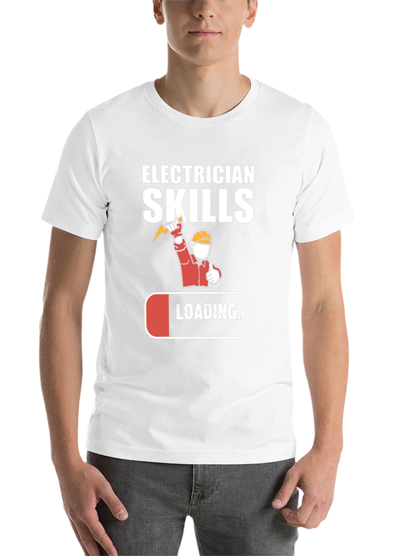 Black Electrician Skills Loading T-Shirt Funny Gift view 14