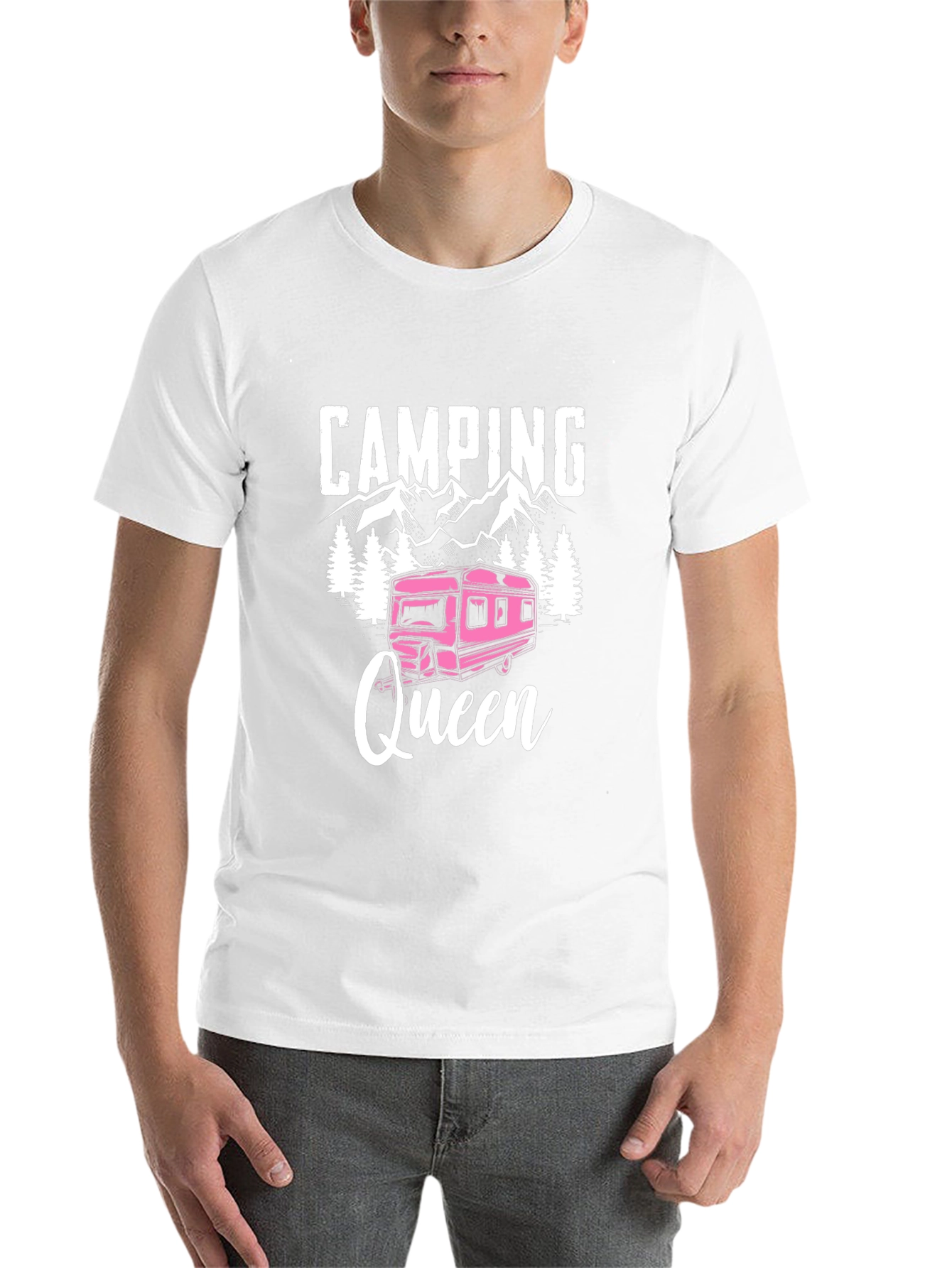 Black Camping Queen Graphic T-Shirt view 14