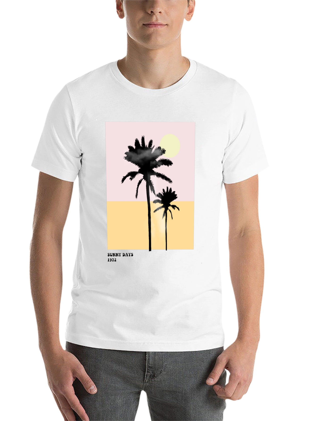 Black Sunny Days Palm Tree Graphic T-Shirt view 14