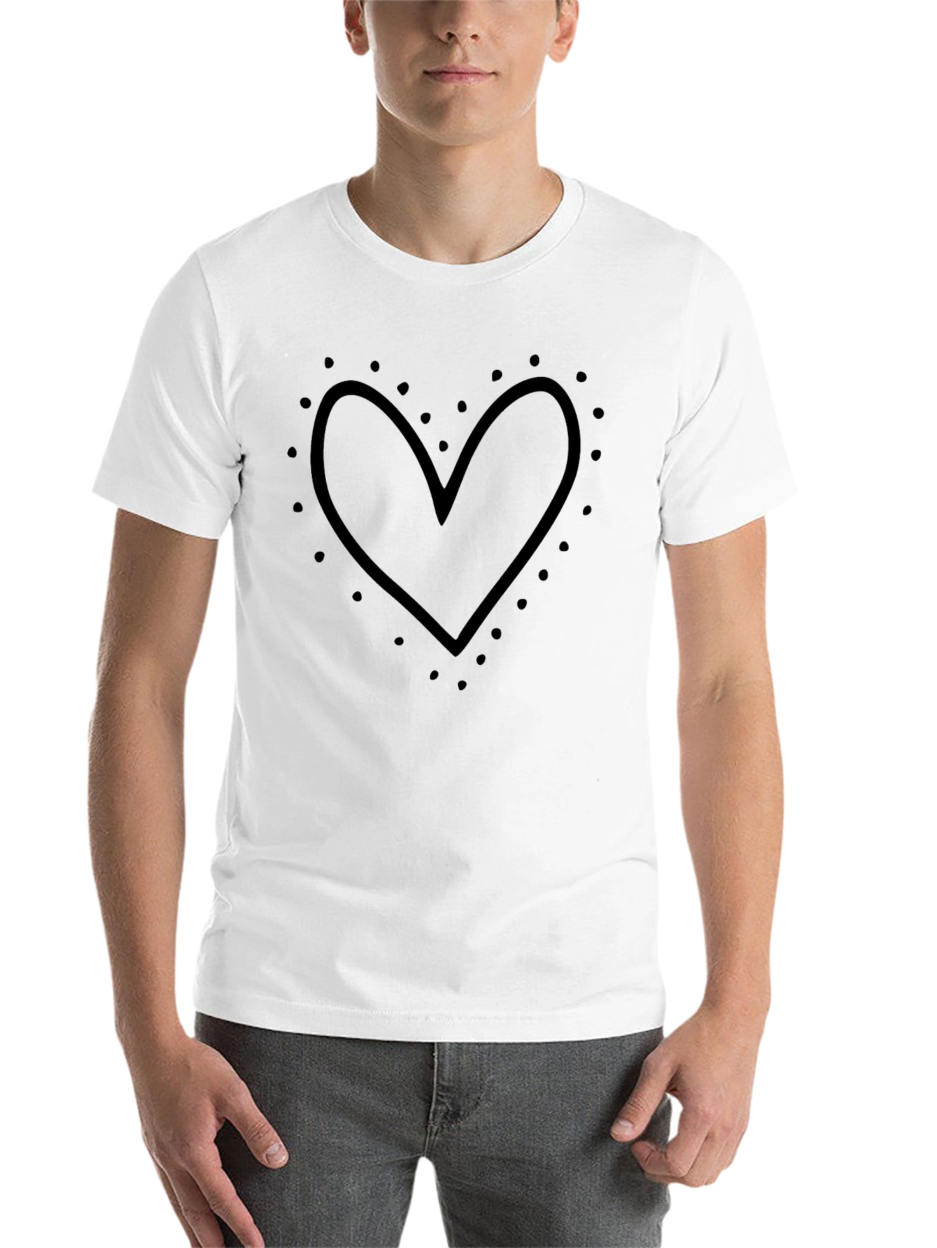 Black Black Heart Tee - Stylish Casual Wear view 14