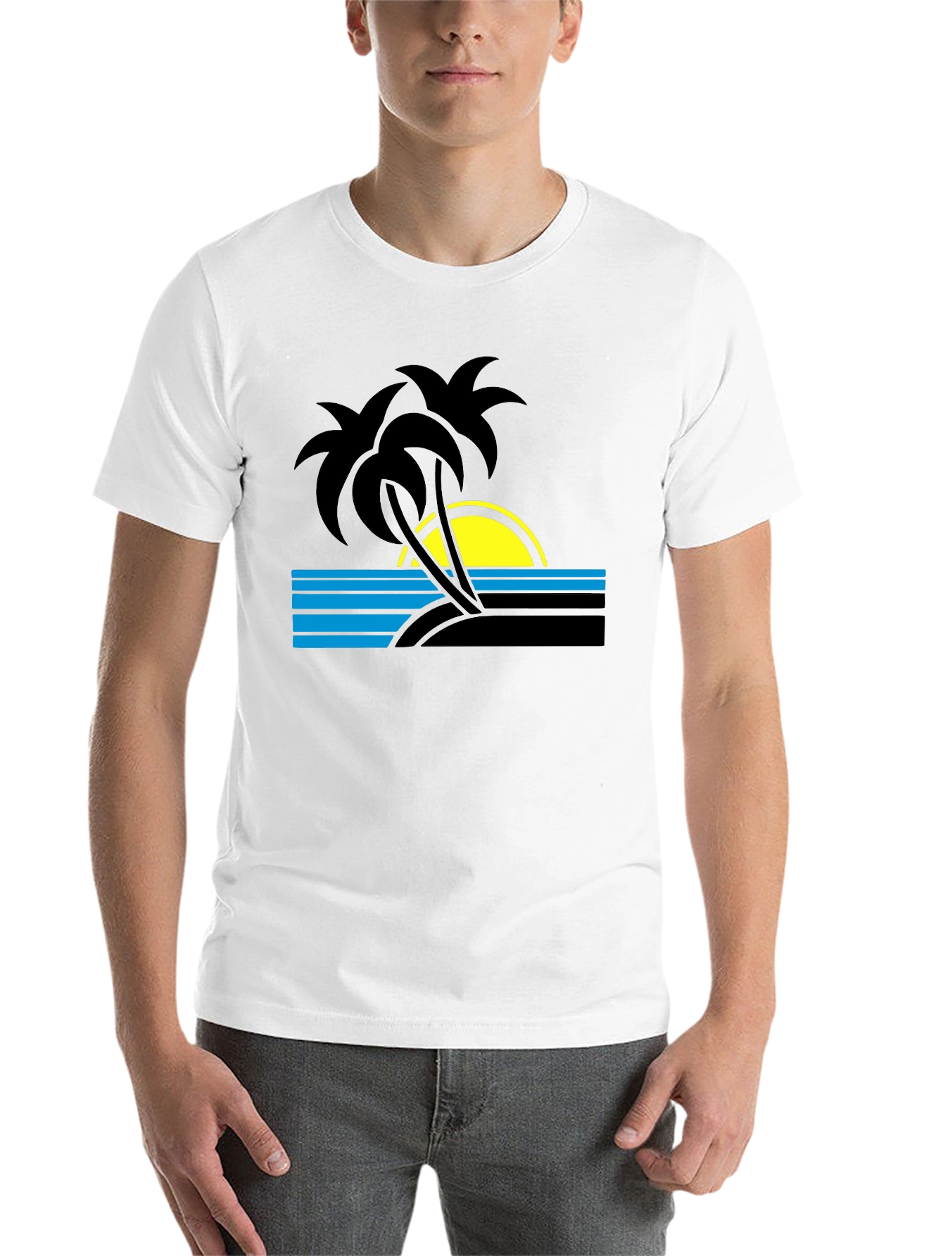 Black Retro Beach T-Shirt view 14