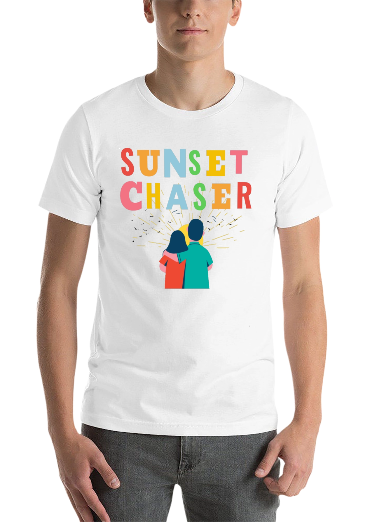 Sunset Chaser Graphic Tee - Couples Design - 14