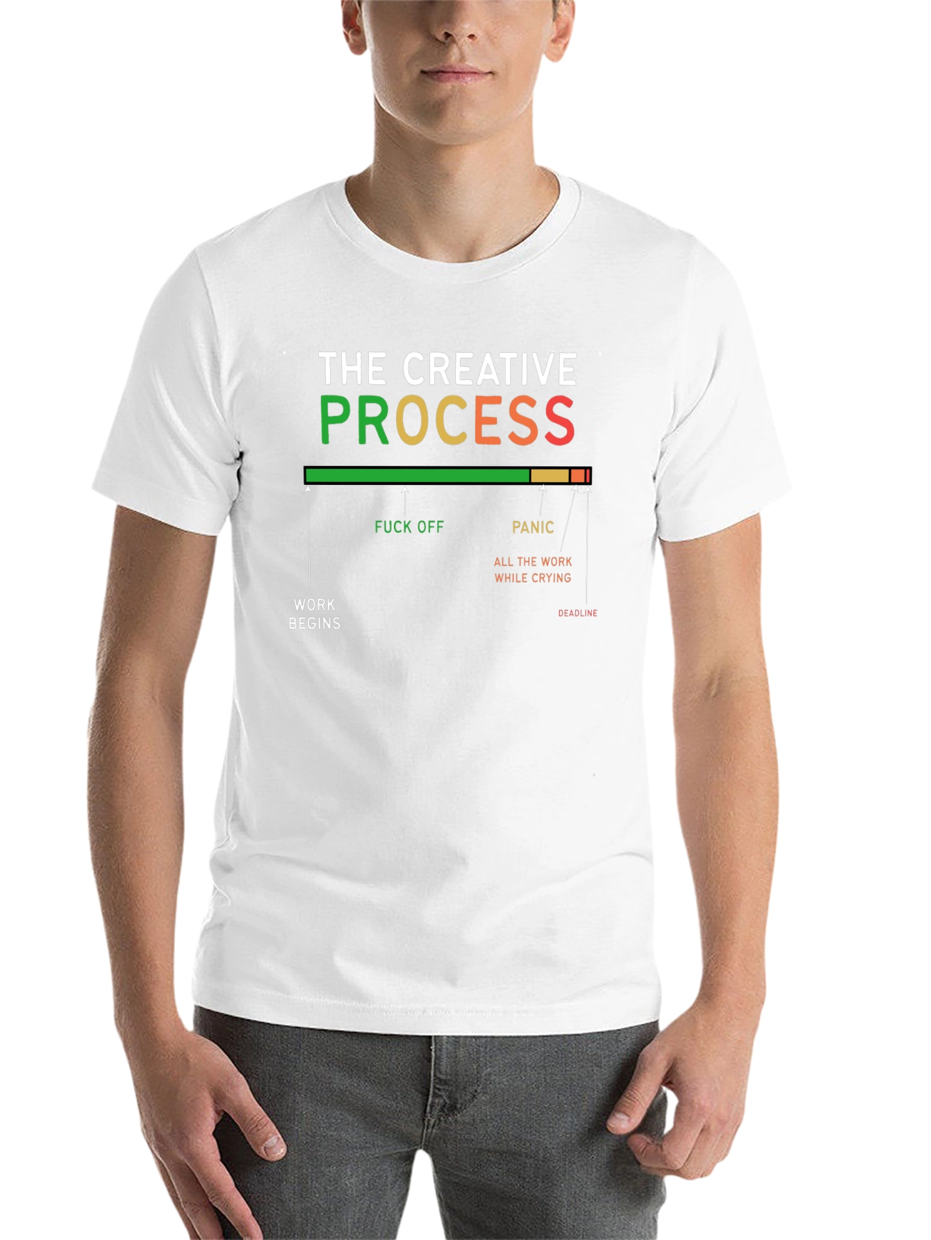 Black Creative Process Graphic T-Shirt - Funny Design view 14