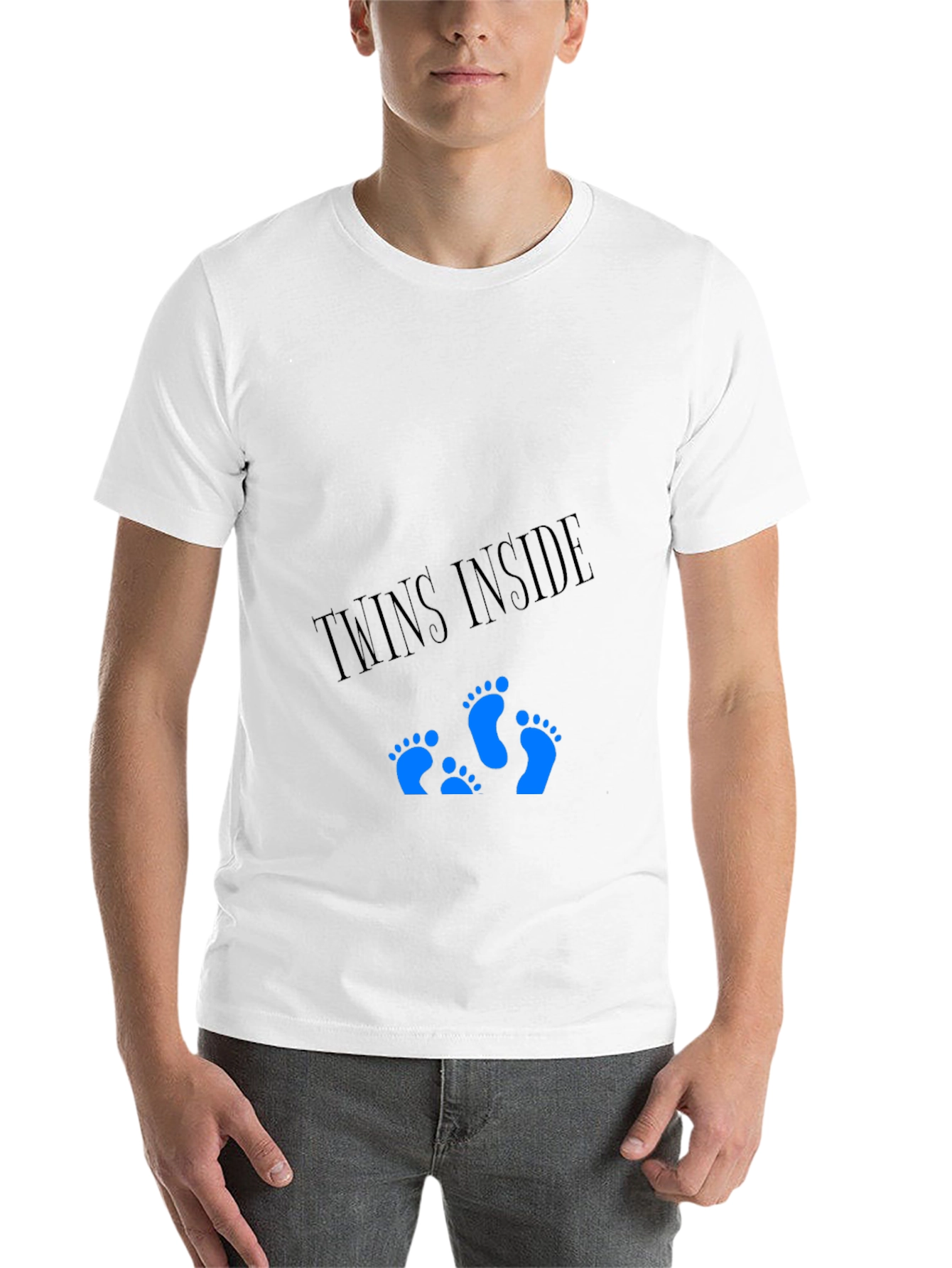 Black Twins Inside T-Shirt - Expecting Dad Tee view 14