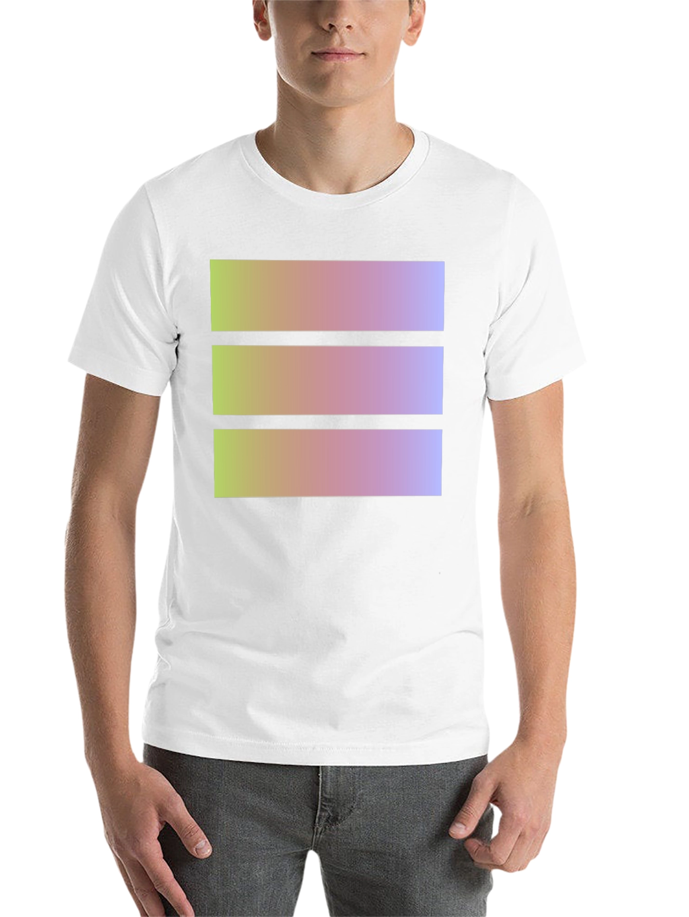 Black Geometric Gradient T-Shirt - Casual Style view 14