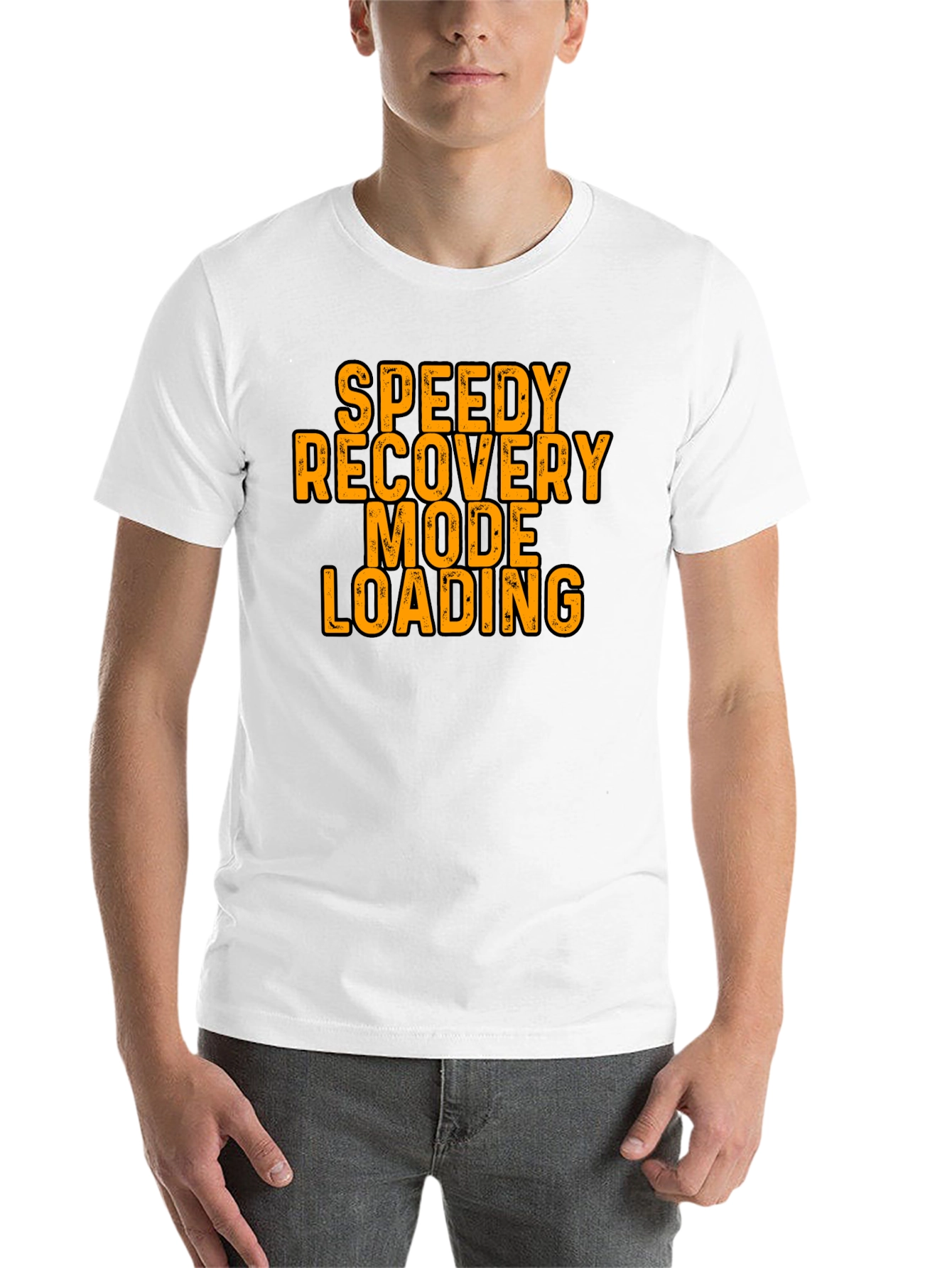 Black Speedy Recovery Mode Loading Graphic Tee view 14
