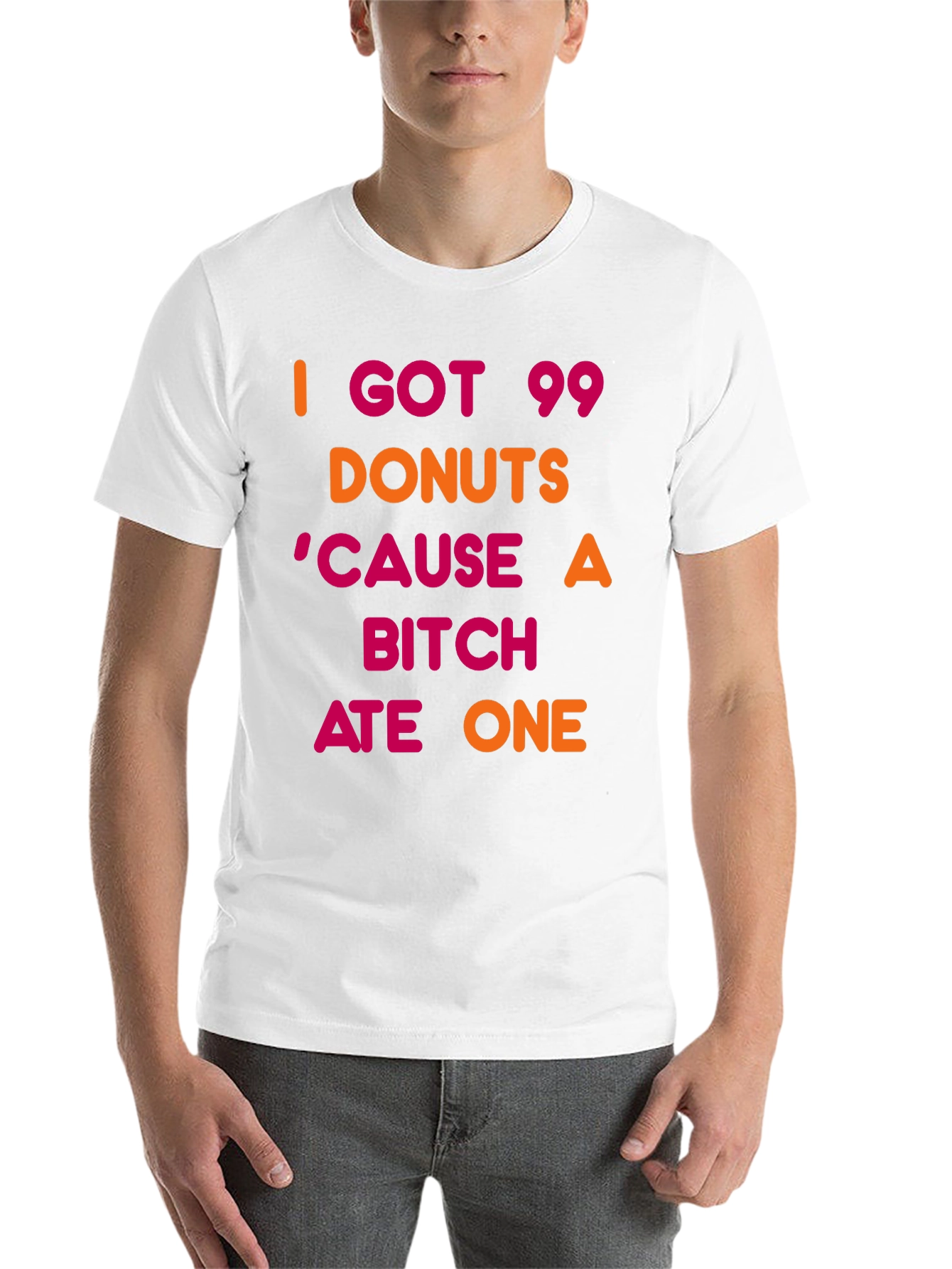 Black 99 Donuts Graphic Tee - Funny Novelty T-Shirt view 14