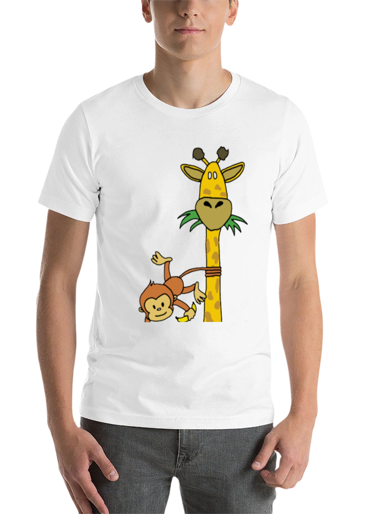 Black Monkey & Giraffe Graphic Tee view 14