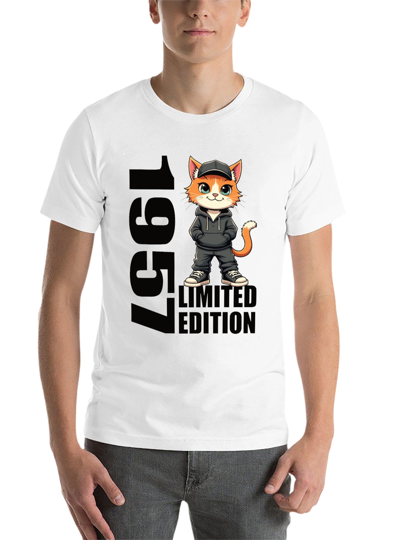 Black 1957 Limited Edition Cat T-Shirt view 14