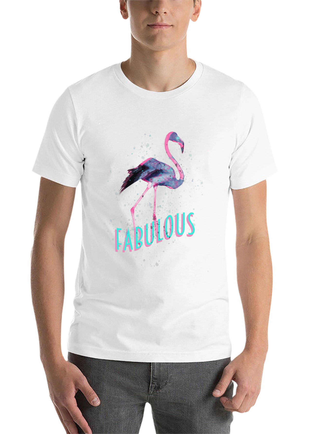 Black Fabulous Flamingo Graphic Tee - Black view 14