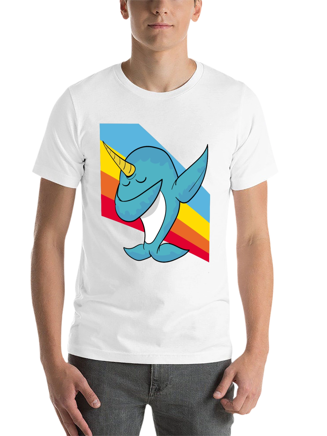 Black Narwhal Dabbing T-Shirt - Fun Cartoon Tee view 14
