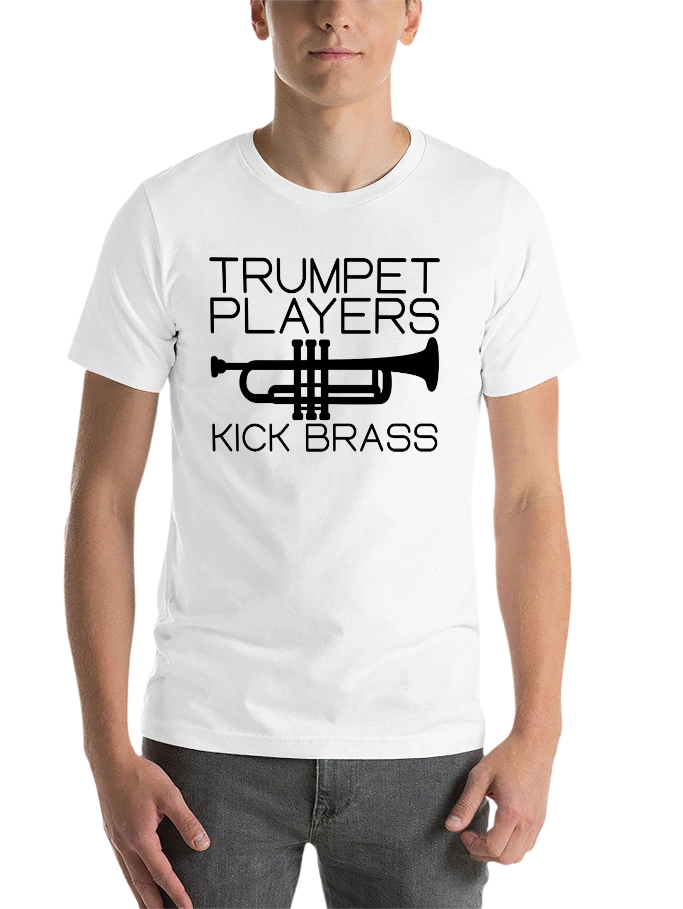 Black Trumpet Players Kick Brass Graphic Tee view 14