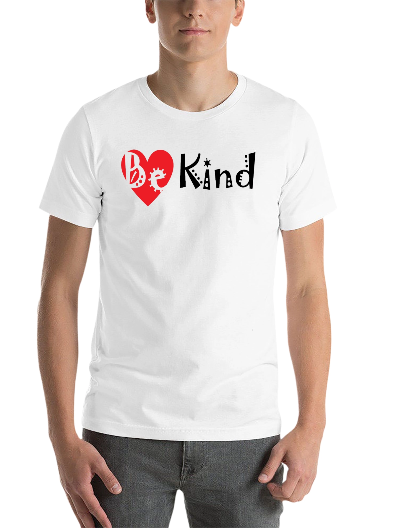 Black Be Kind Heart Graphic Tee - Black view 14