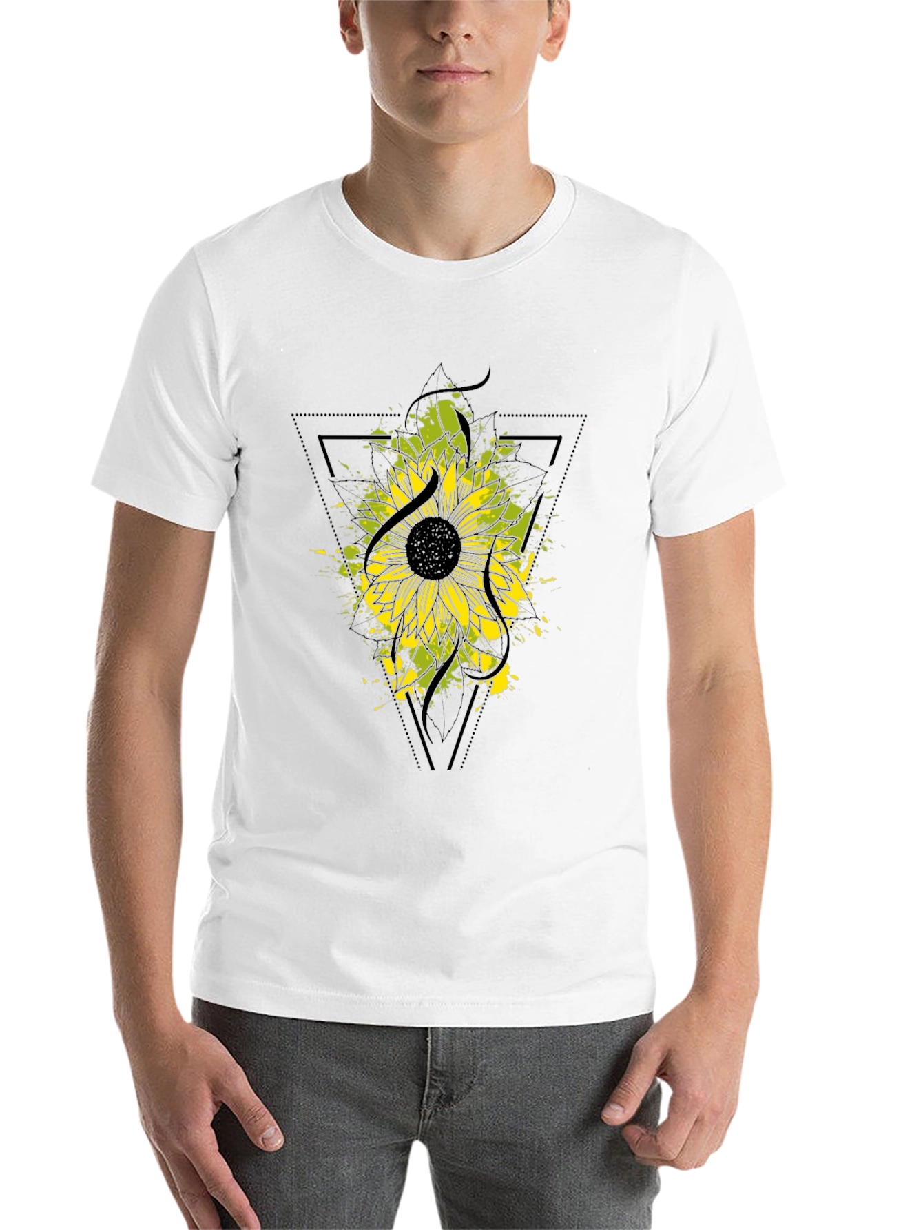 Black Sunflower Graphic Black T-Shirt view 14