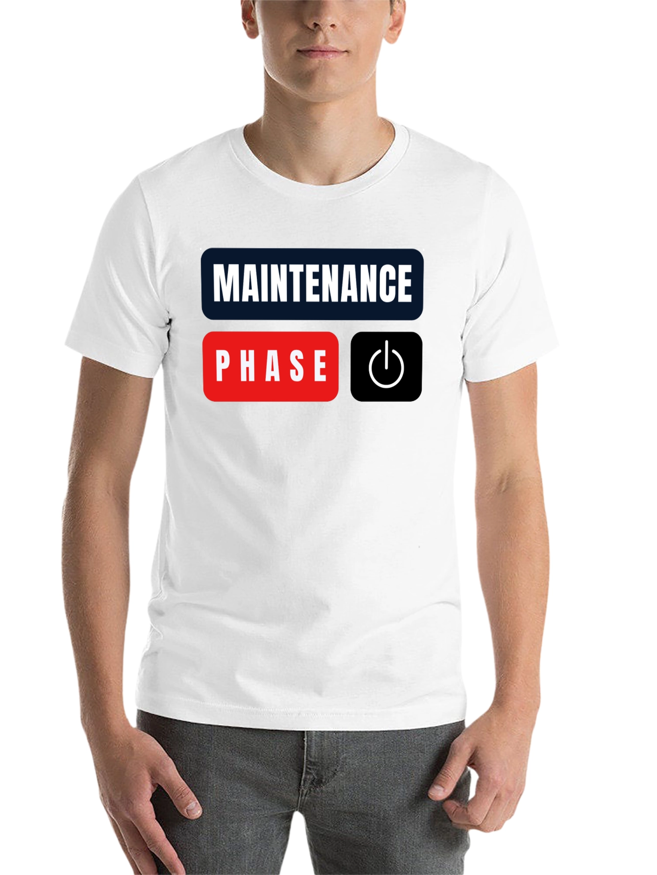 Black Maintenance Phase Mode On Black T-Shirt view 14