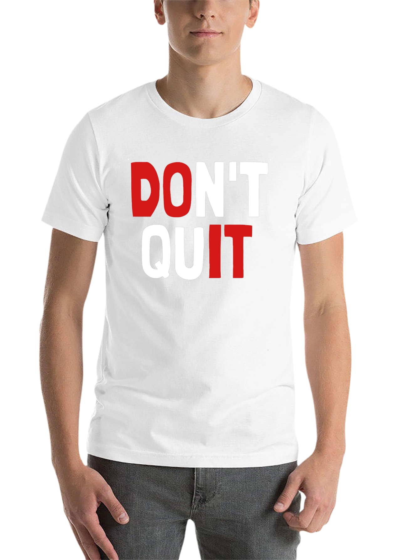 Black Don't Quit Graphic Tee - Motivational Shirt view 14
