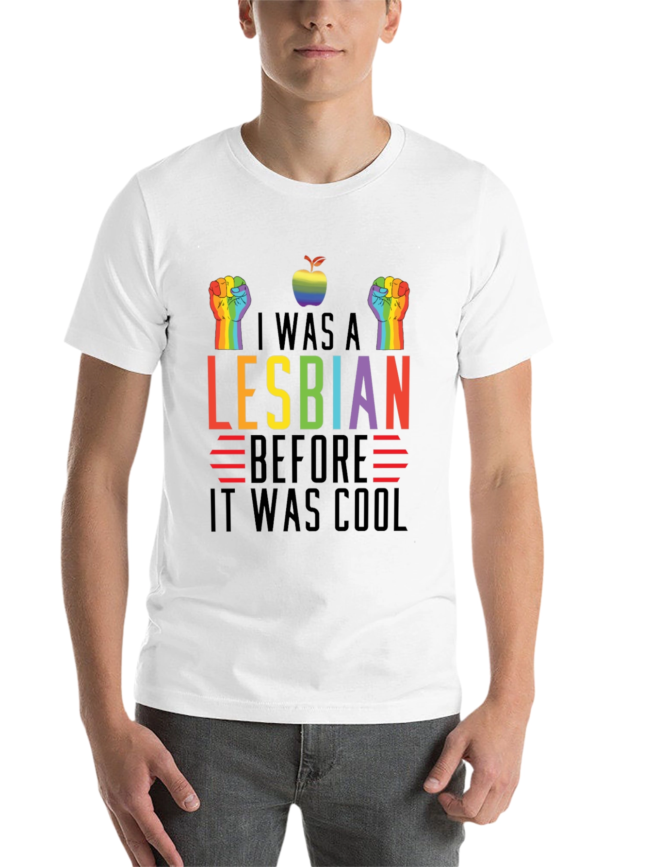 Black I Was A Lesbian Before It Was Cool T-Shirt LGBTQ view 14